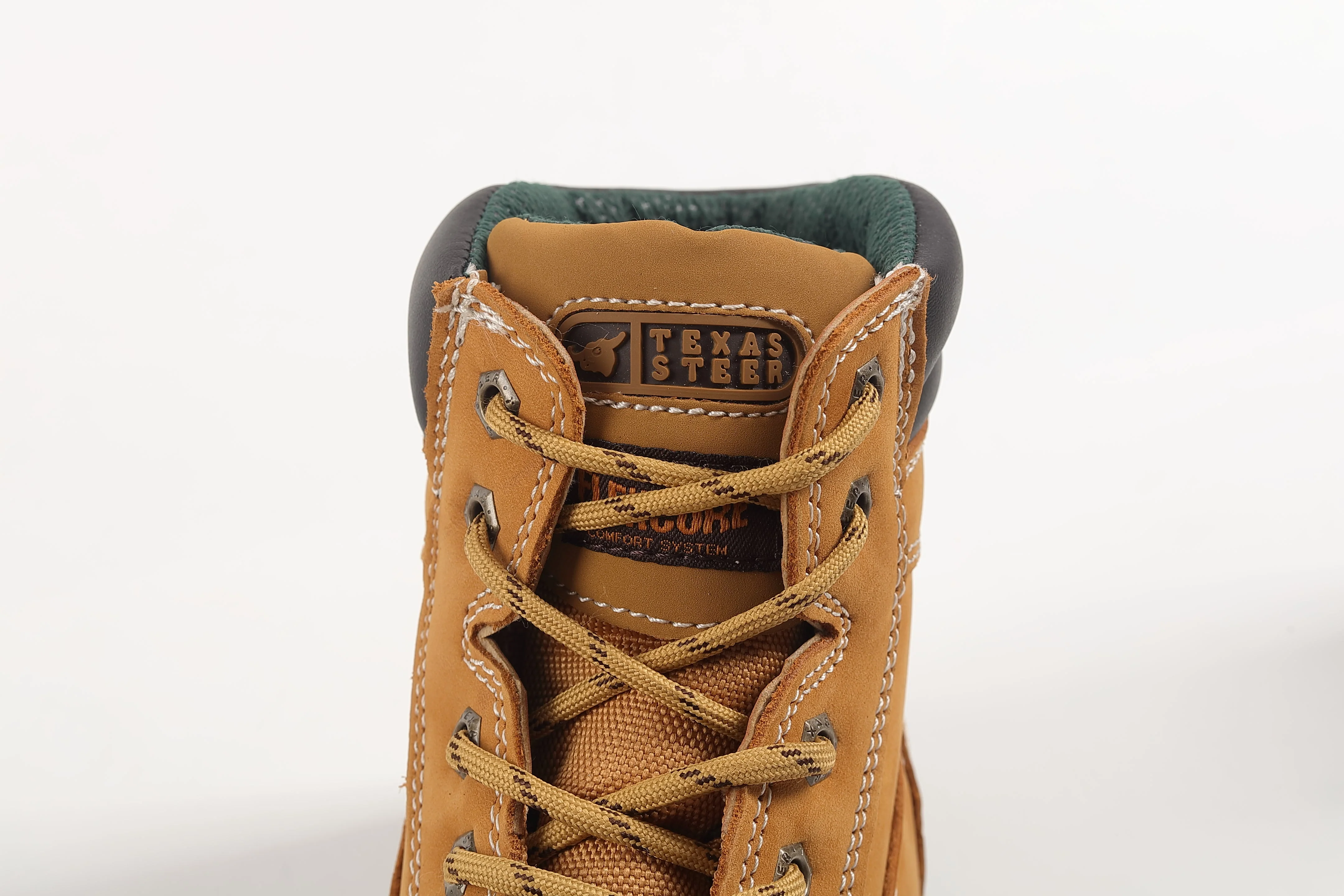 00094 Men's Work Boots Wheat Nubuck Leather with Soft Toe Casual Safty Shoes - Image 2
