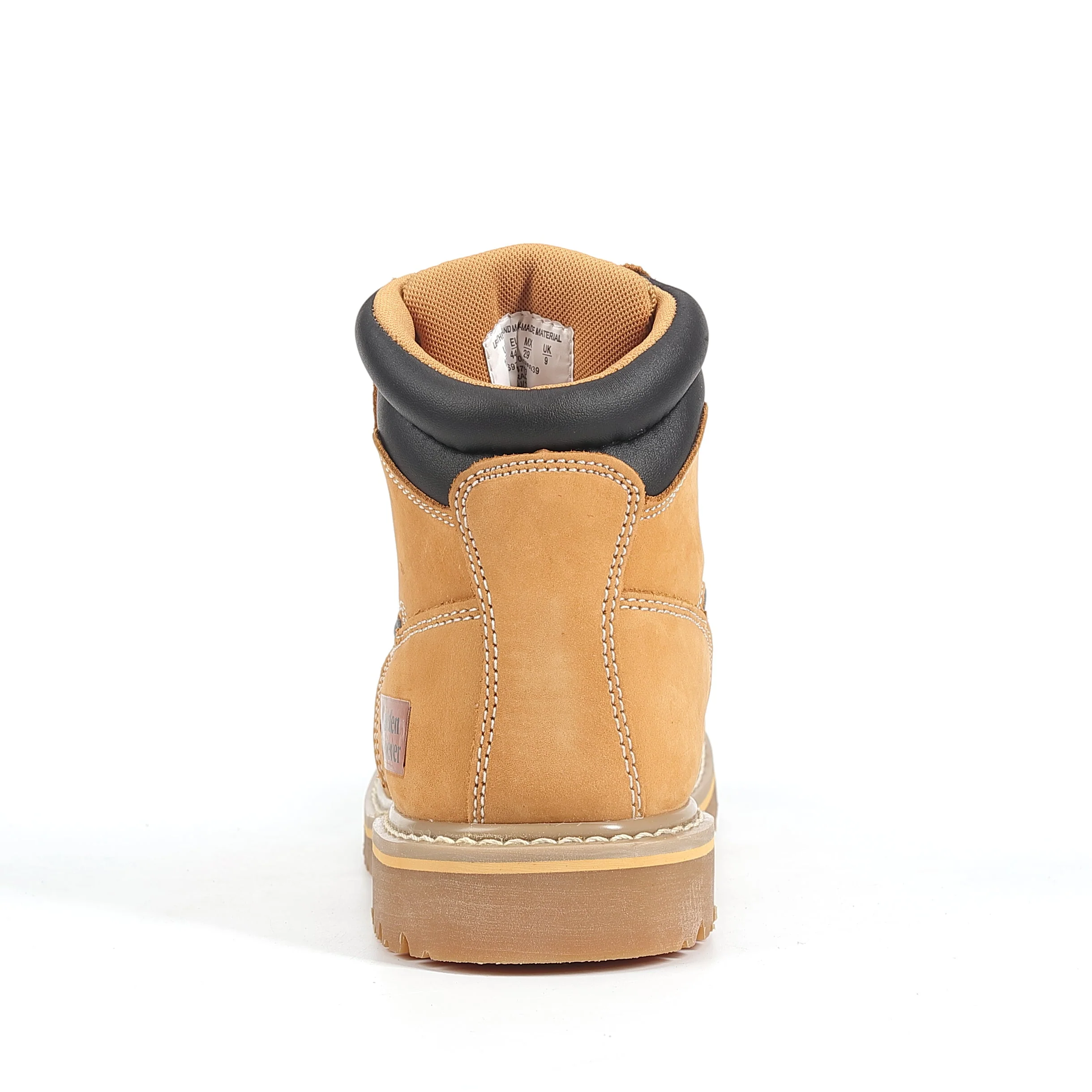 00094 Men's Work Boots Wheat Nubuck Leather with Soft Toe Casual Safty Shoes - Image 3