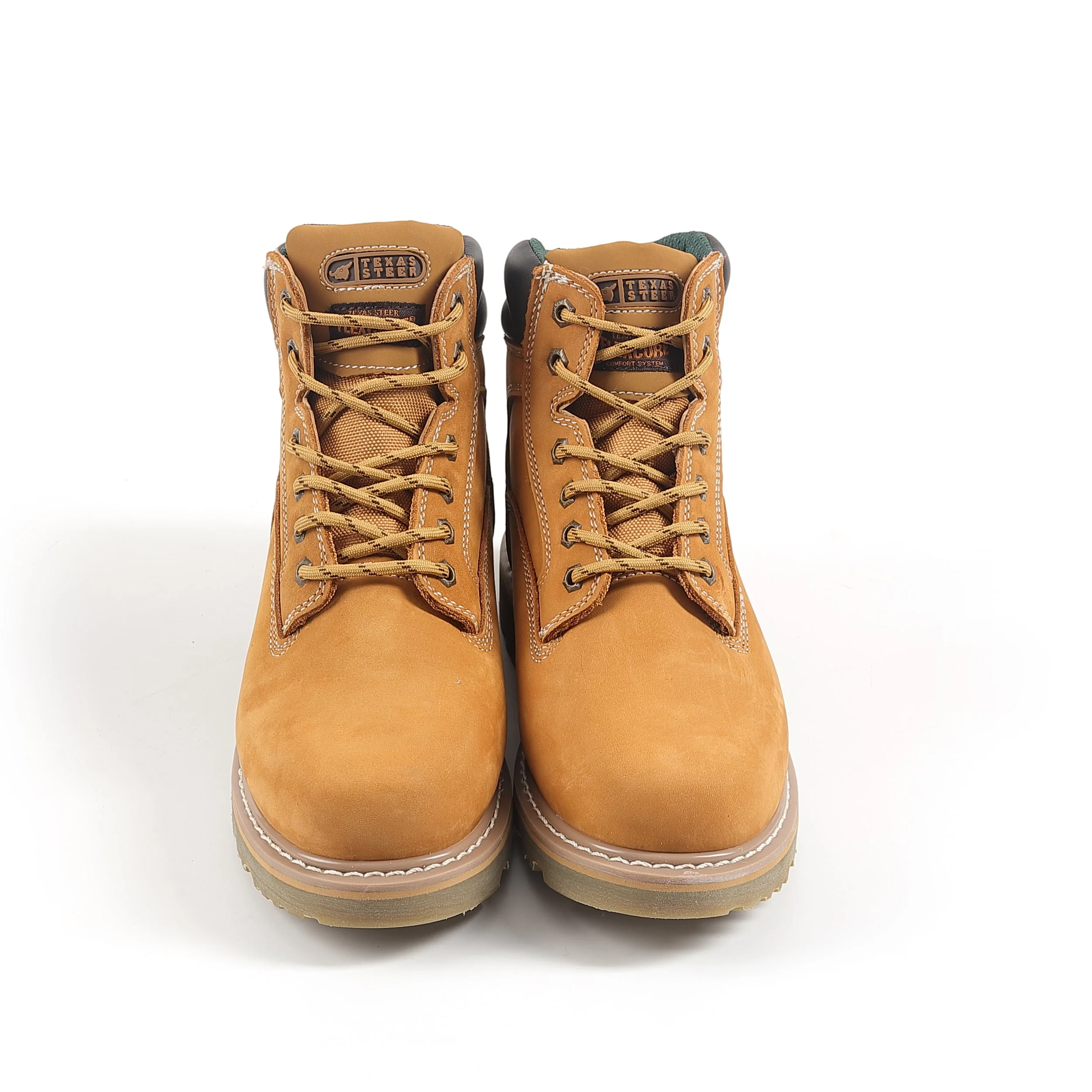 00094 Men's Work Boots Wheat Nubuck Leather with Soft Toe Casual Safty Shoes - Image 8