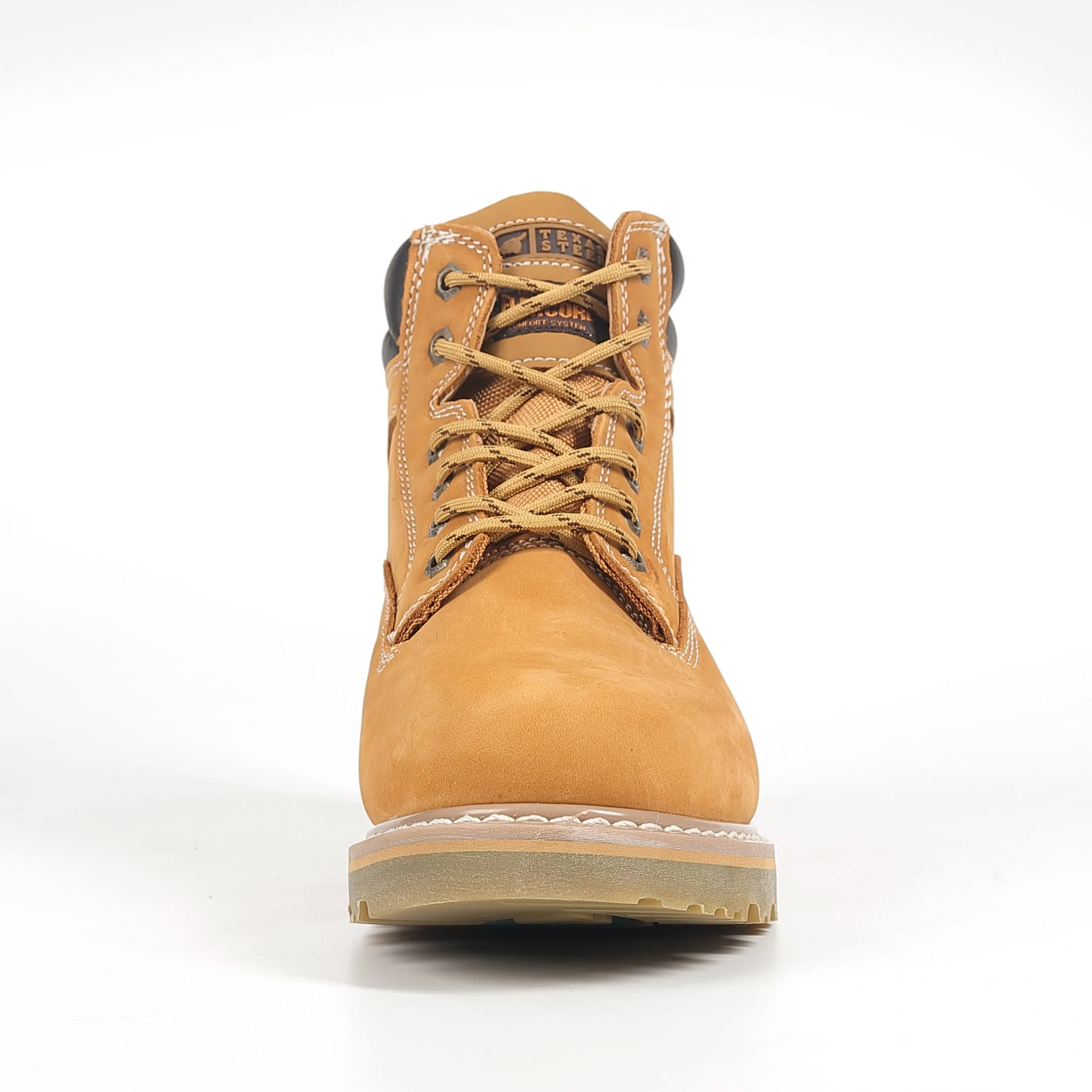 00094 Men's Work Boots Wheat Nubuck Leather with Soft Toe Casual Safty Shoes - Image 9