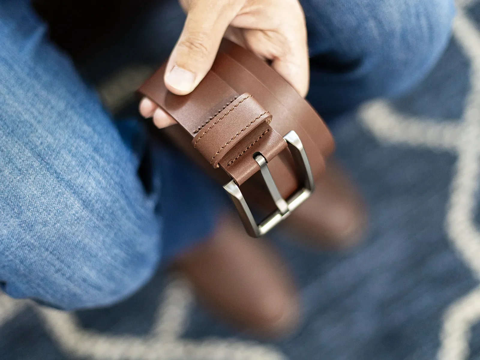 1.5 Inch Thick Leather Belt - Image 11