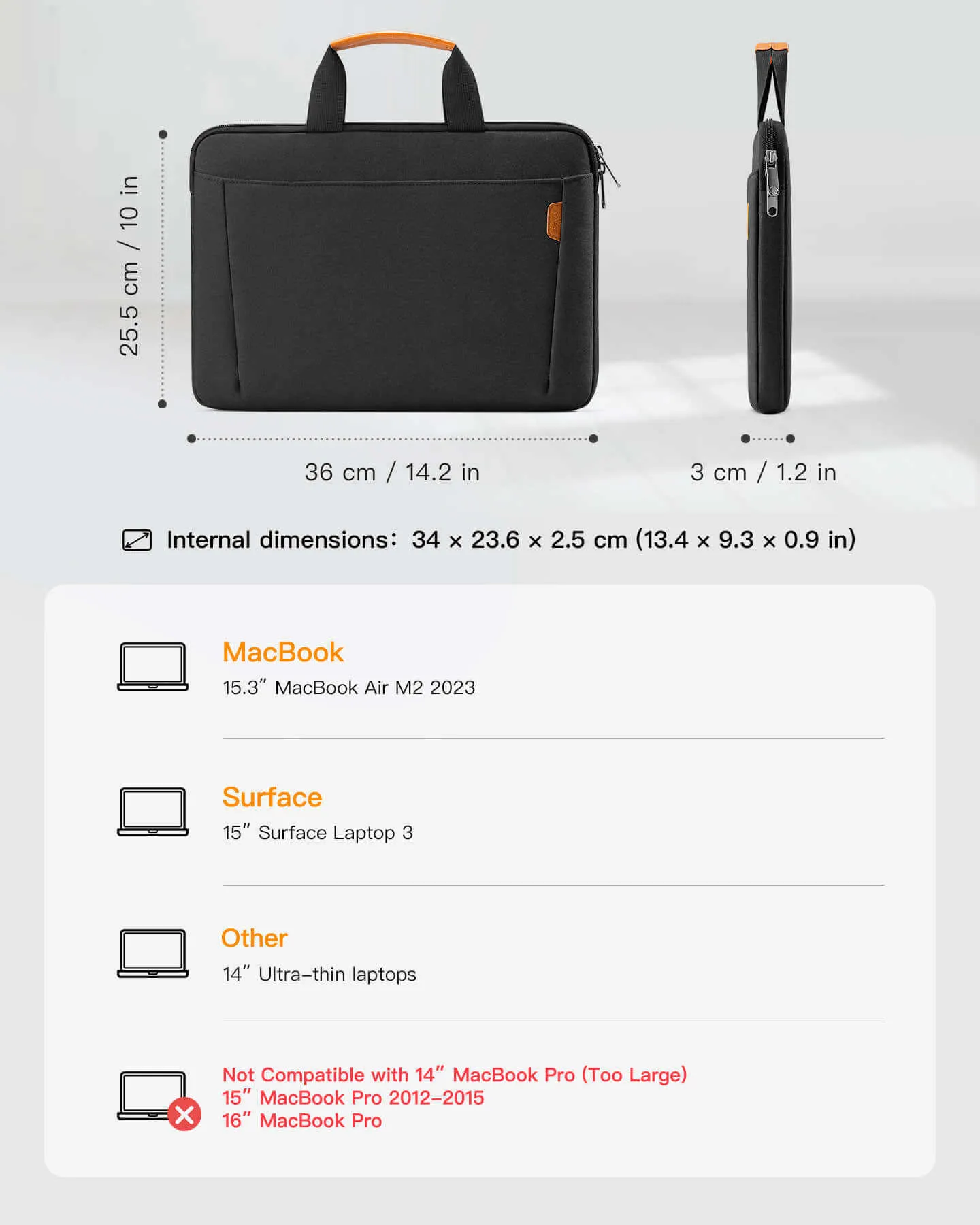 14 Inch Laptop Carrying Case LB02013 - Image 2