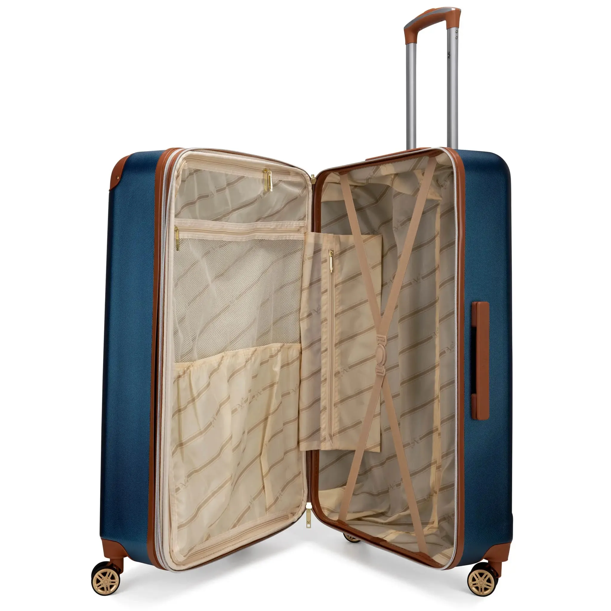 Vintage 3 Piece Expandable Retro Luggage Set - Image 20