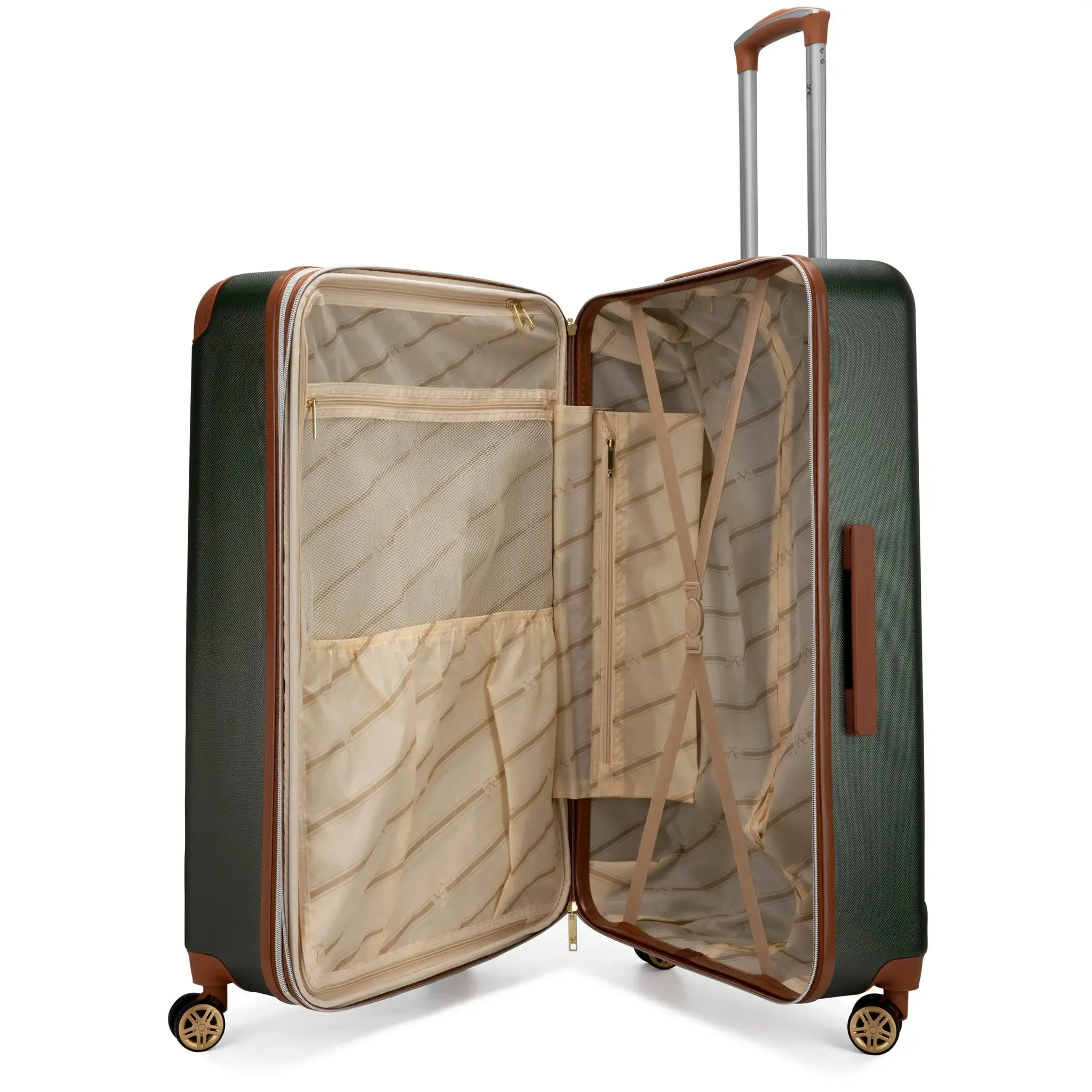 Vintage 3 Piece Expandable Retro Luggage Set - Image 24