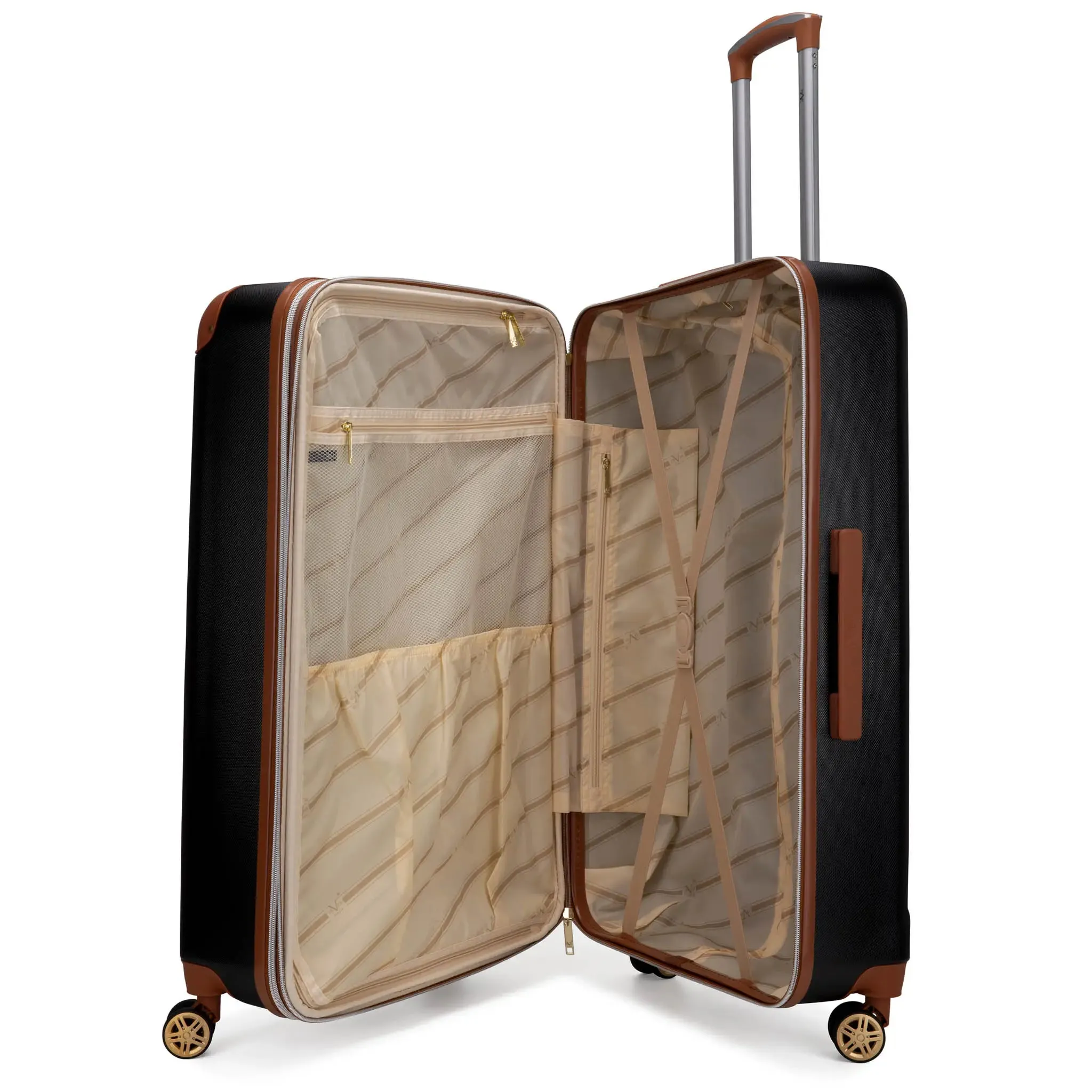 Vintage 3 Piece Expandable Retro Luggage Set - Image 3