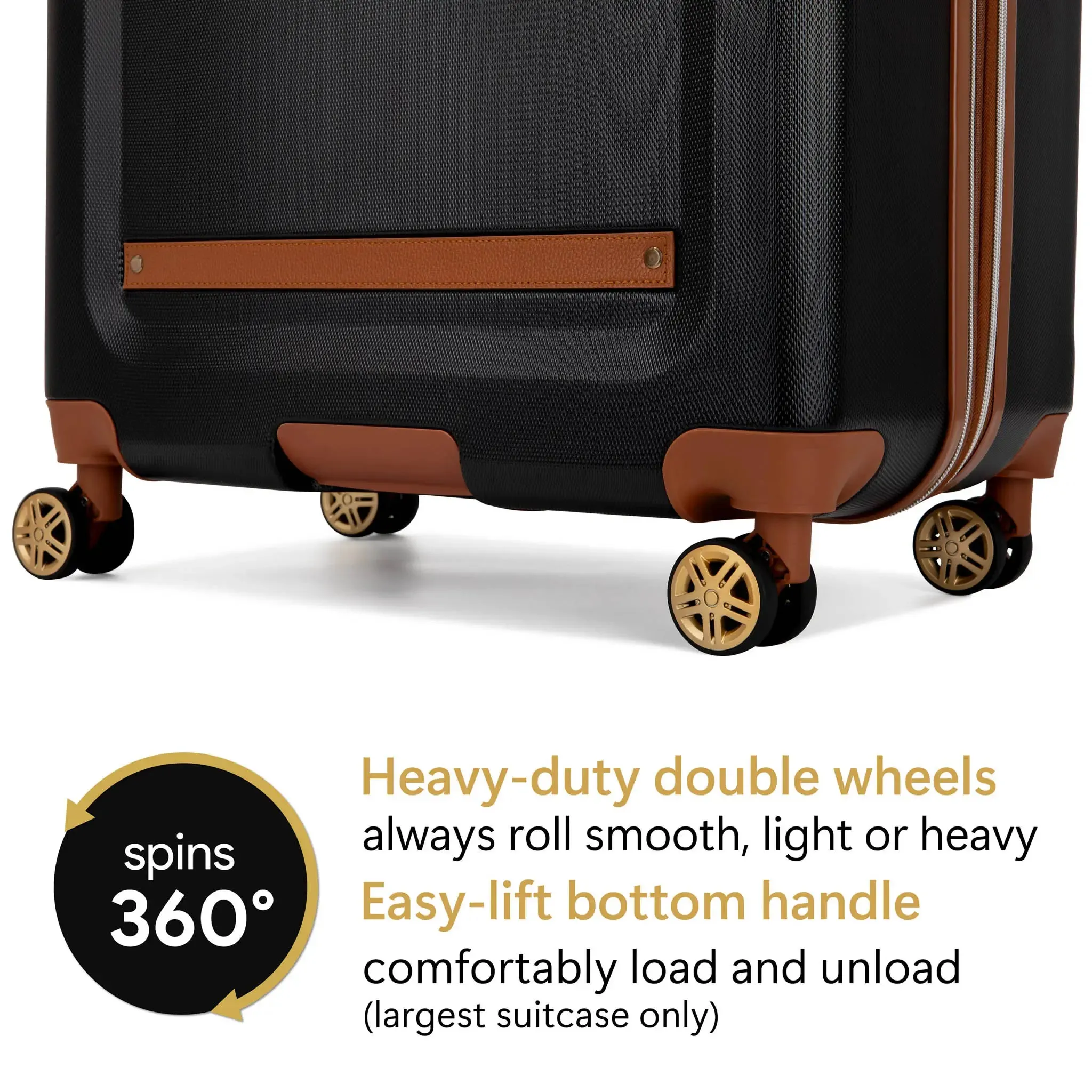 Vintage 3 Piece Expandable Retro Luggage Set - Image 4