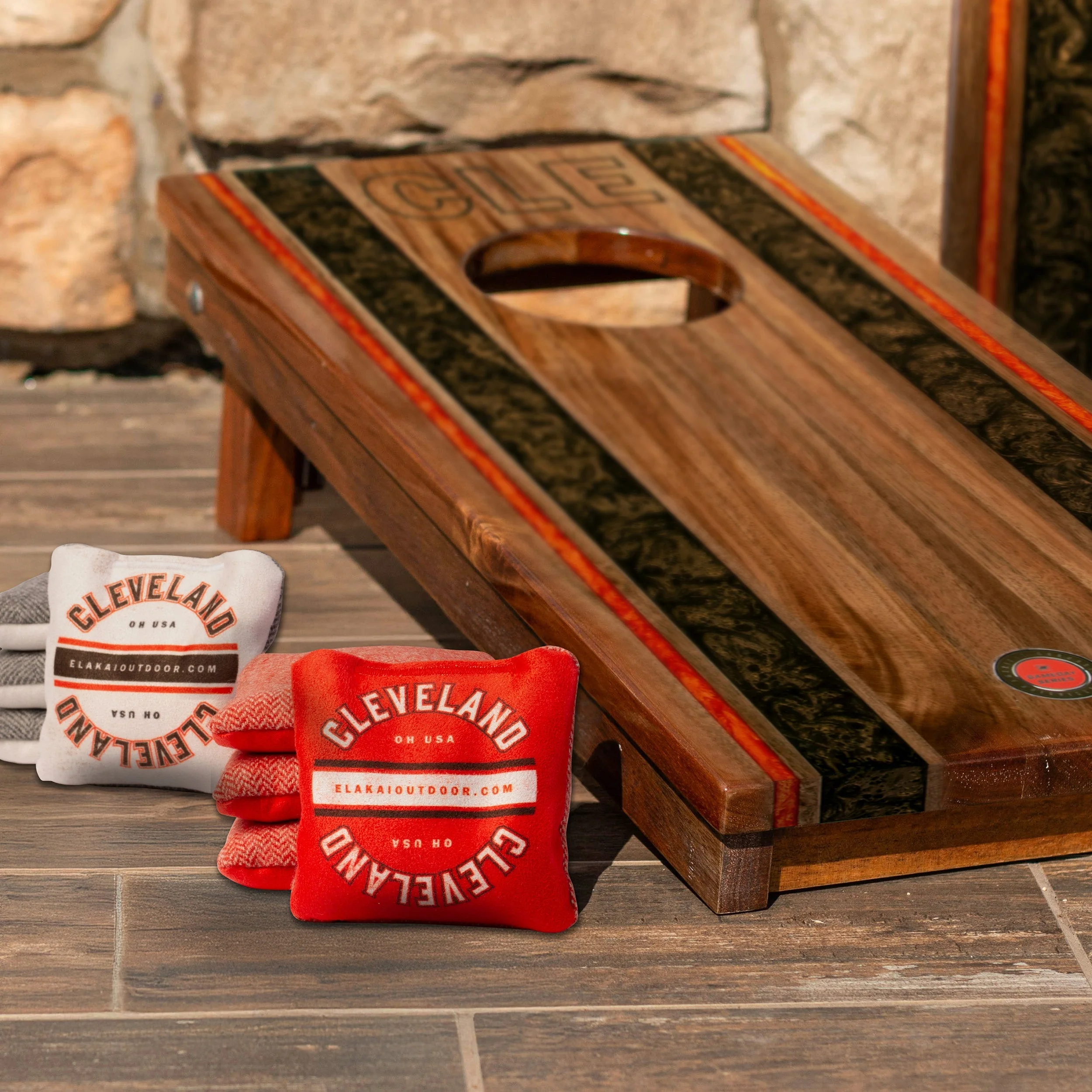 1ft x 2ft Gameday Teams Epoxy Resin Wood Compact Travel Cornhole Board Set - Image 10