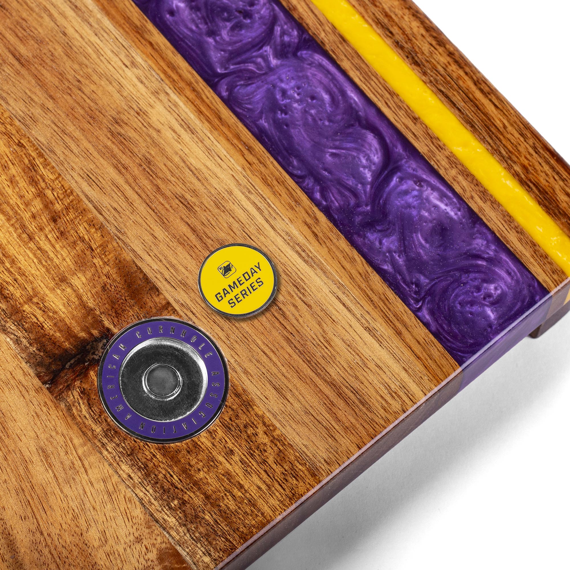 1ft x 2ft Gameday Teams Epoxy Resin Wood Compact Travel Cornhole Board Set - Image 38