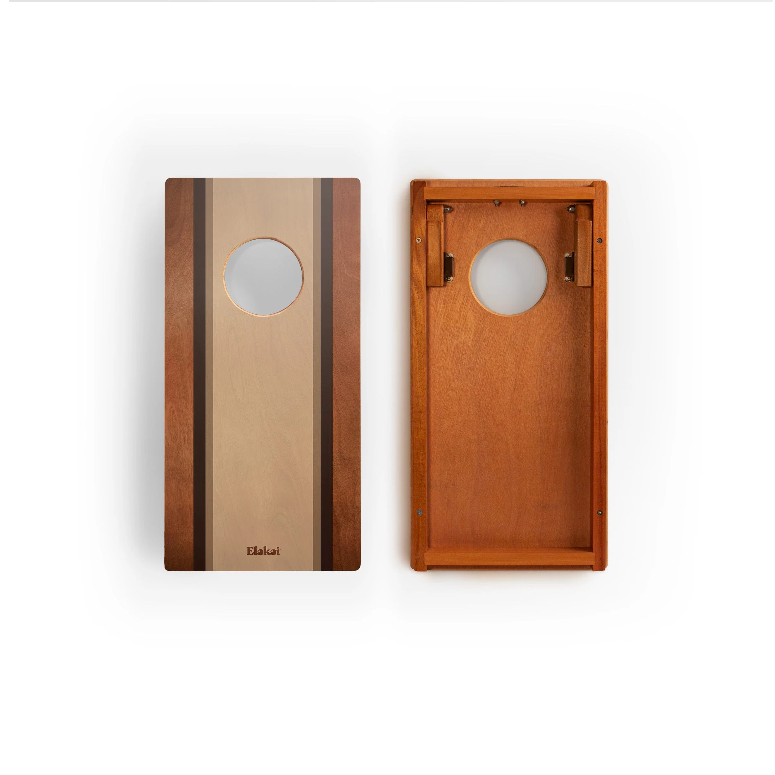 1ft x 2ft Graphic Wood Travel Cornhole Set | Classic Beach Stripes Collection - Image 14