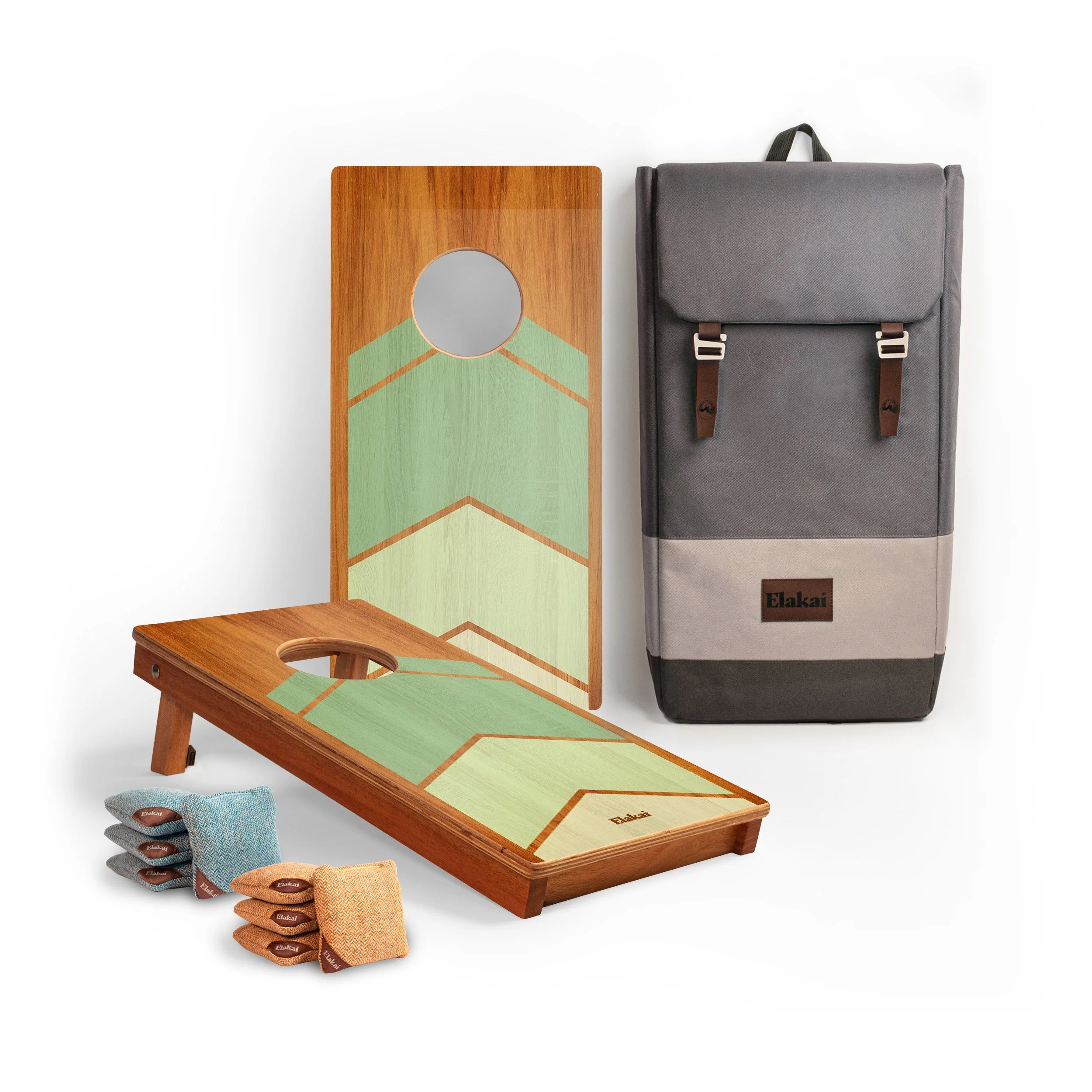 1ft x 2ft Graphic Wood Travel Cornhole Set | Modern Angle Collection - Image 13