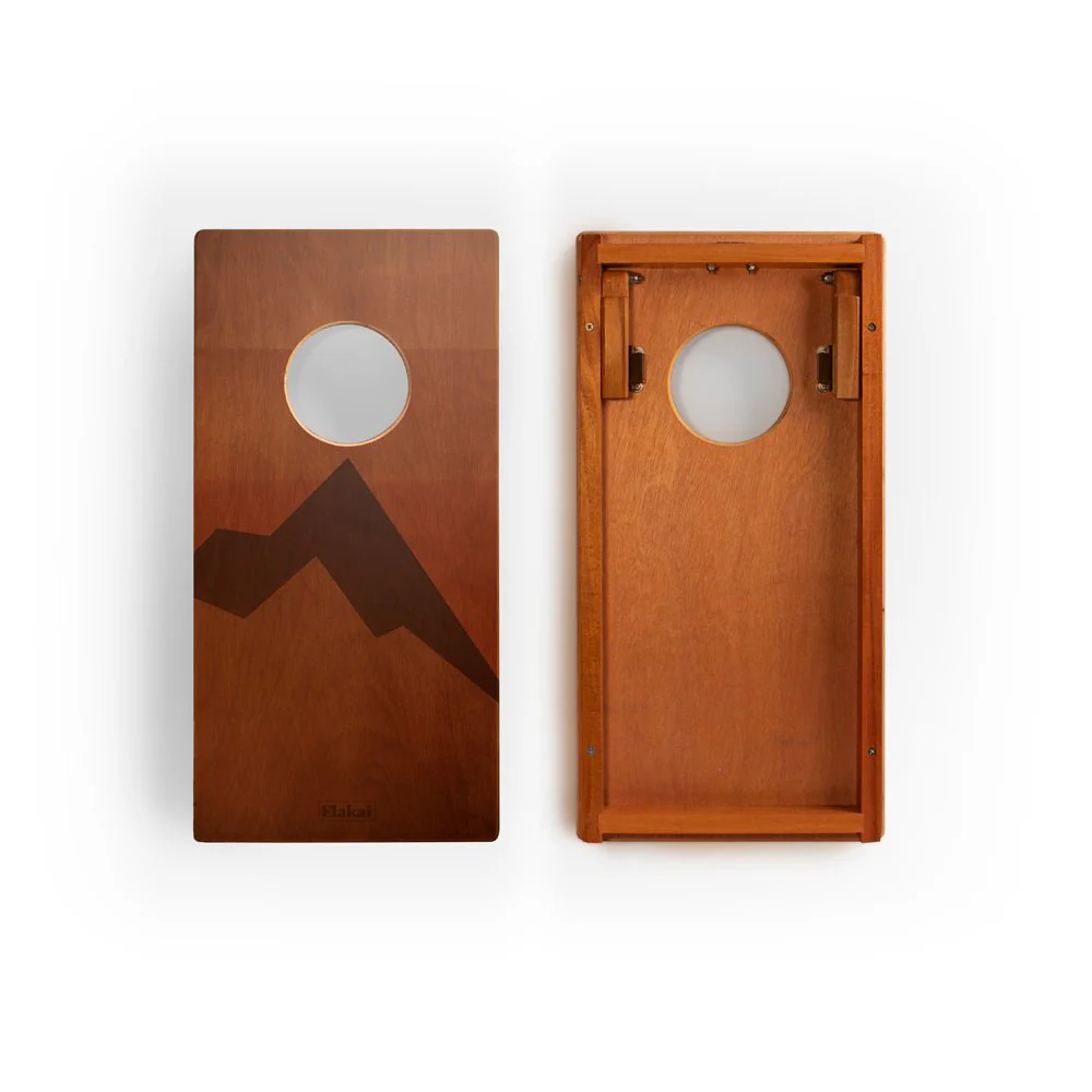 1ft x 2ft Graphic Wood Travel Cornhole Set | Modern Angle Collection - Image 2