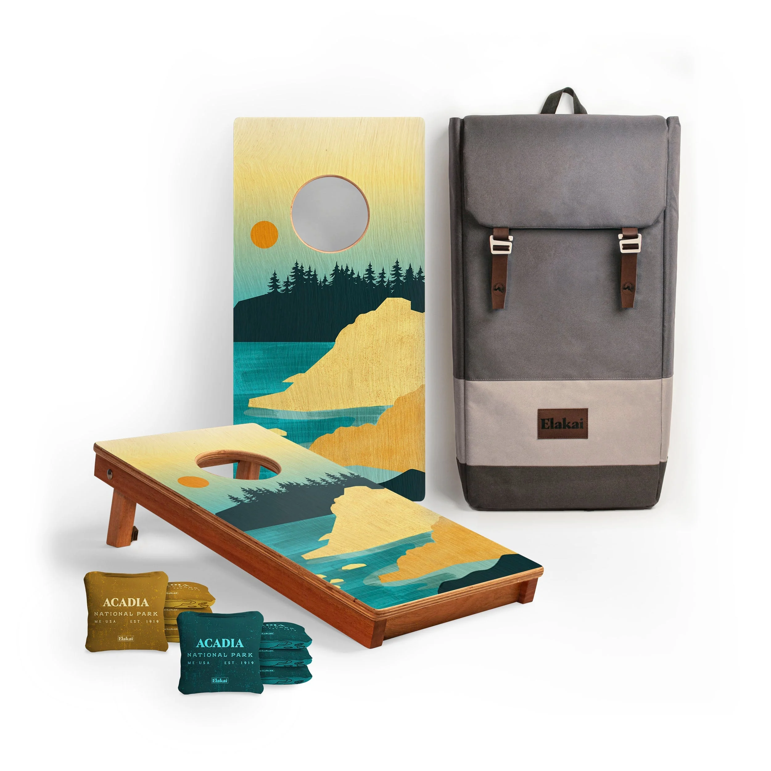 1ft x 2ft Graphic Wood Travel Cornhole Set | National Parks Inspired Collection - Image 13