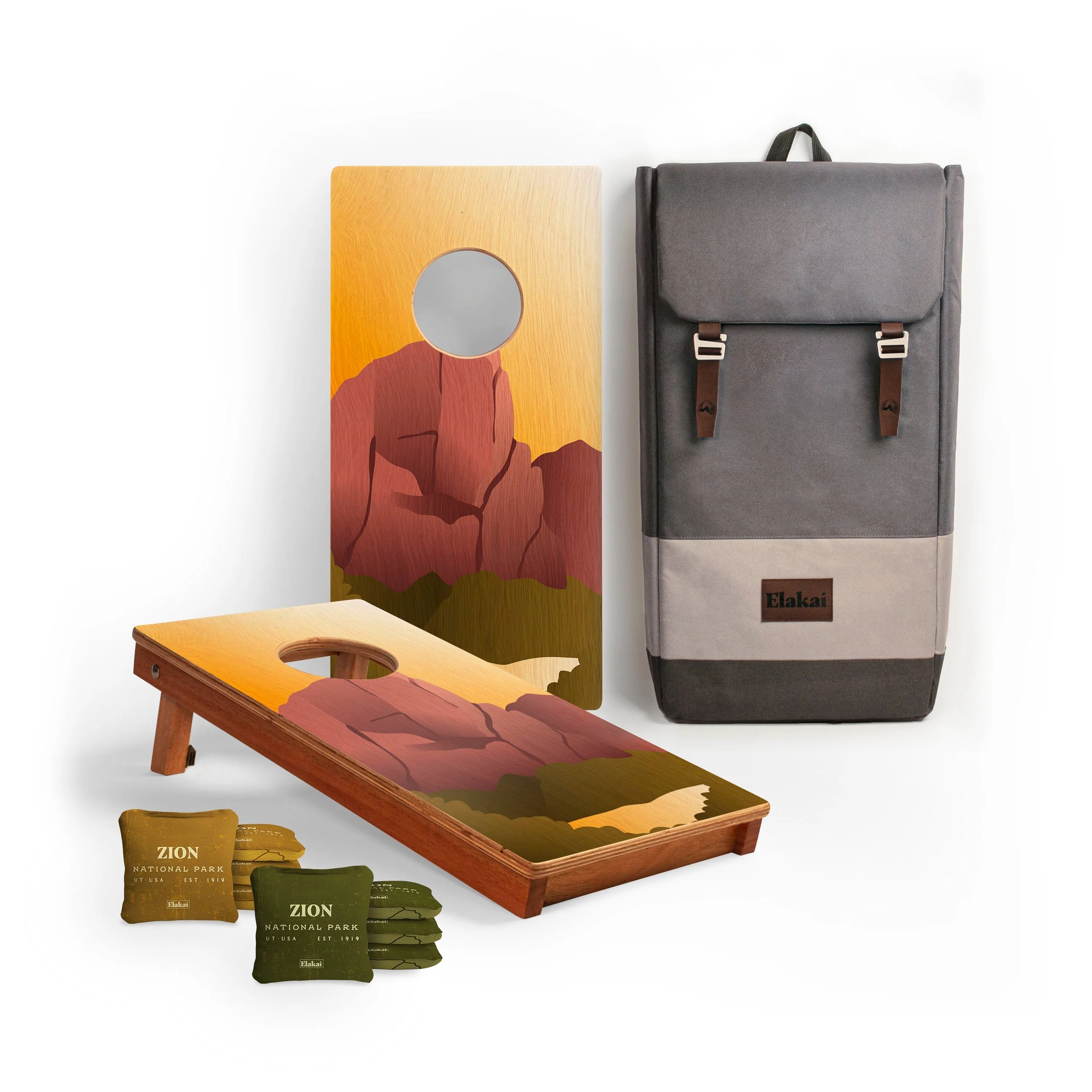 1ft x 2ft Graphic Wood Travel Cornhole Set | National Parks Inspired Collection - Image 25