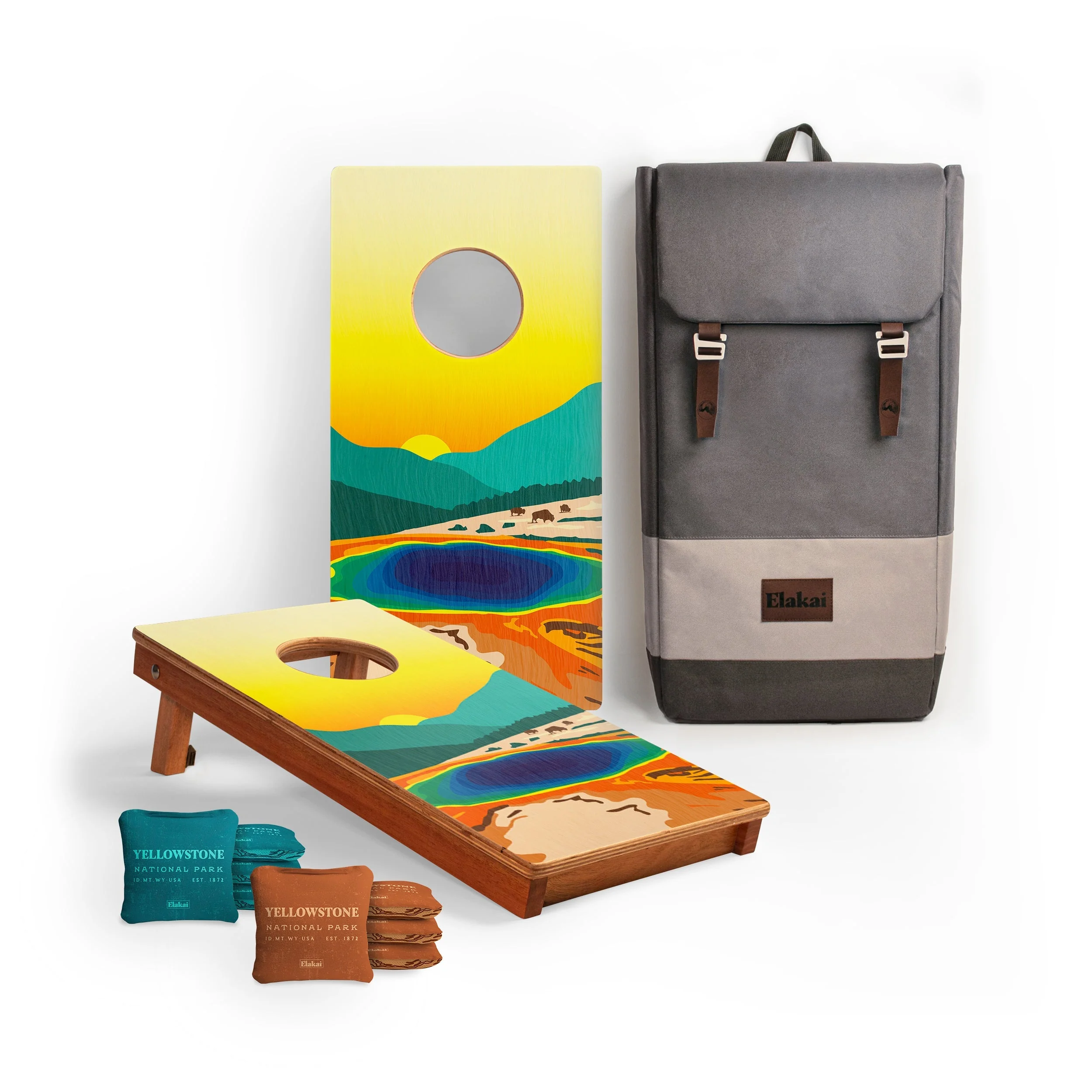1ft x 2ft Graphic Wood Travel Cornhole Set | National Parks Inspired Collection - Image 46