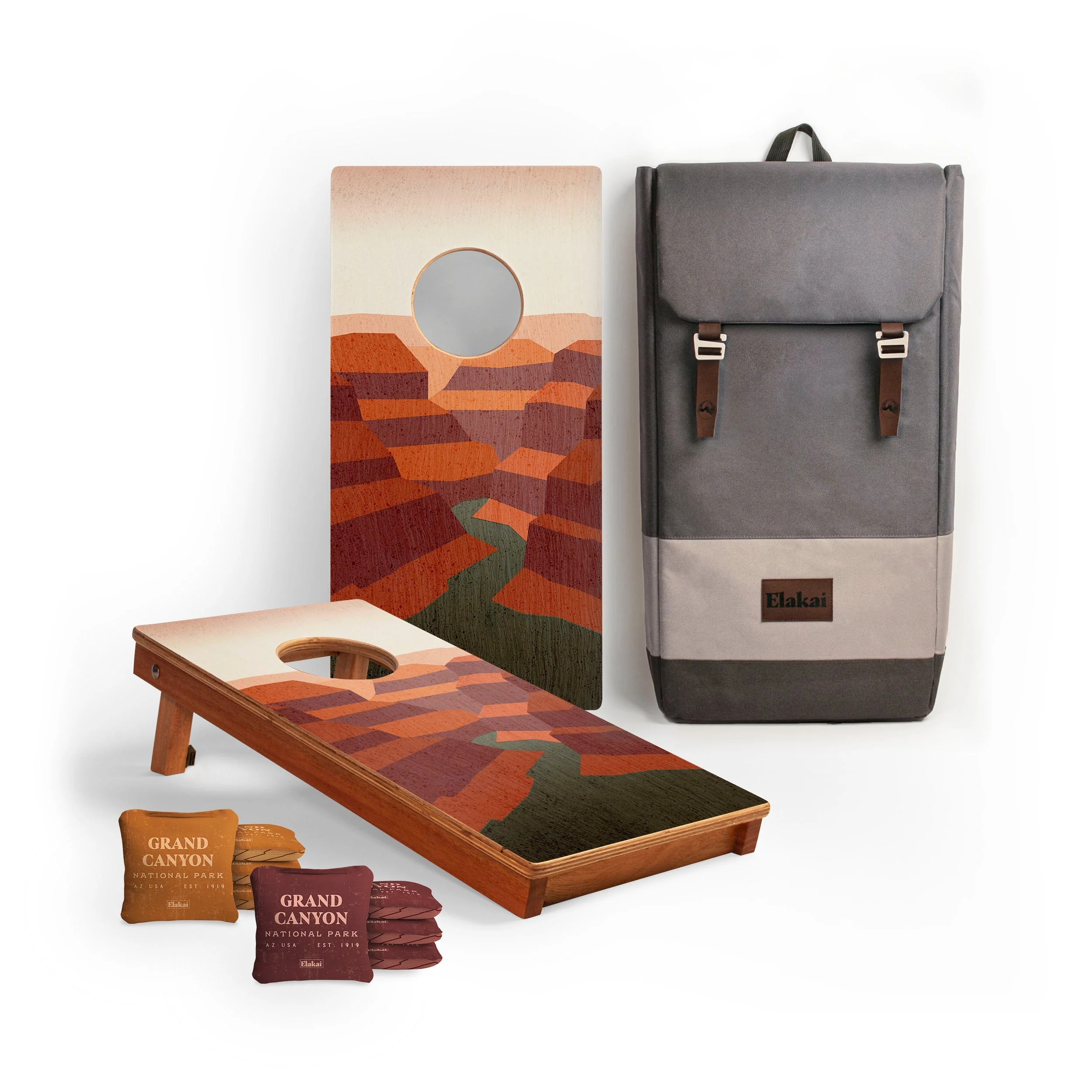 1ft x 2ft Graphic Wood Travel Cornhole Set | National Parks Inspired Collection - Image 7
