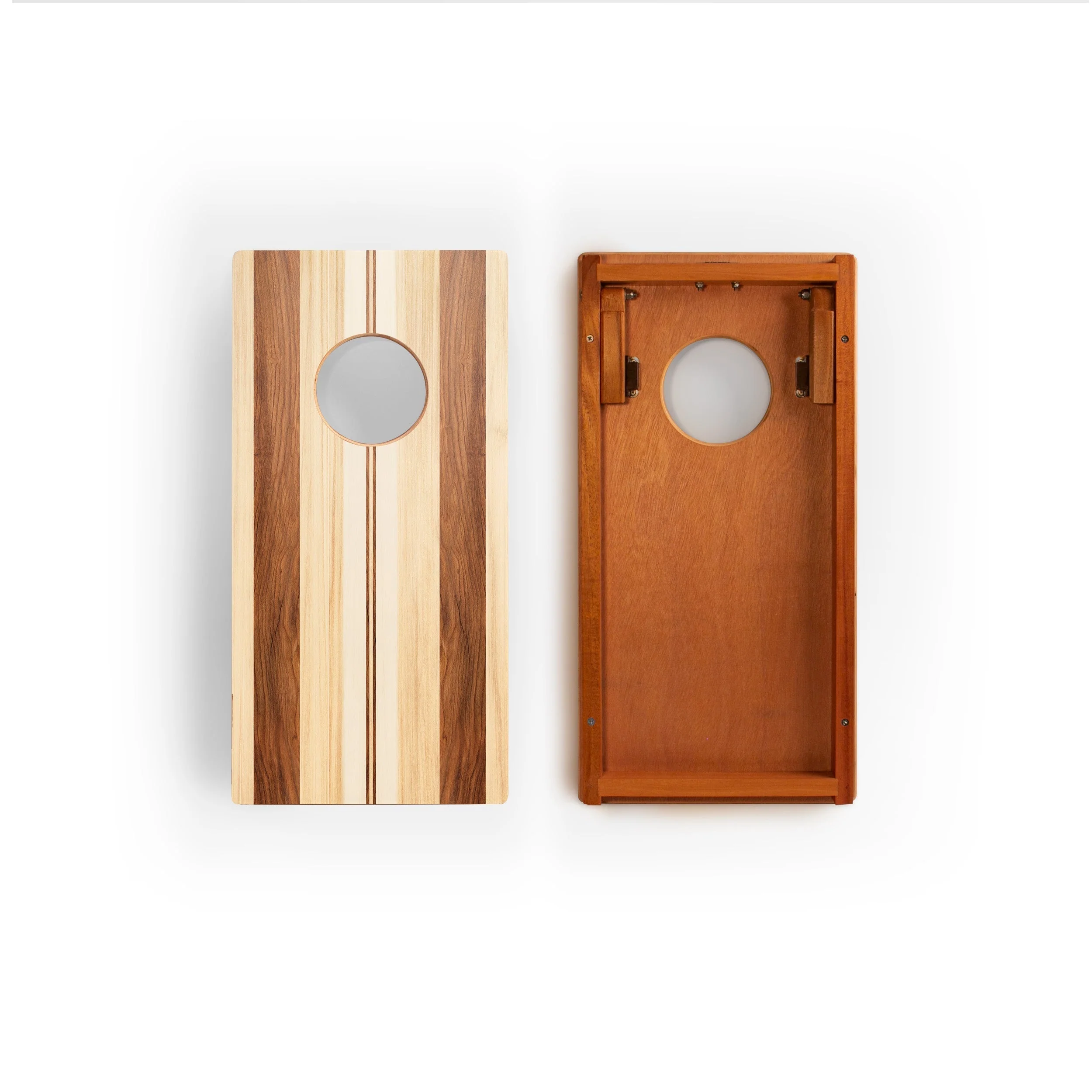 1ft x 2ft Graphic Wood Travel Cornhole Set | Natural Surf Beach Collection - Image 11