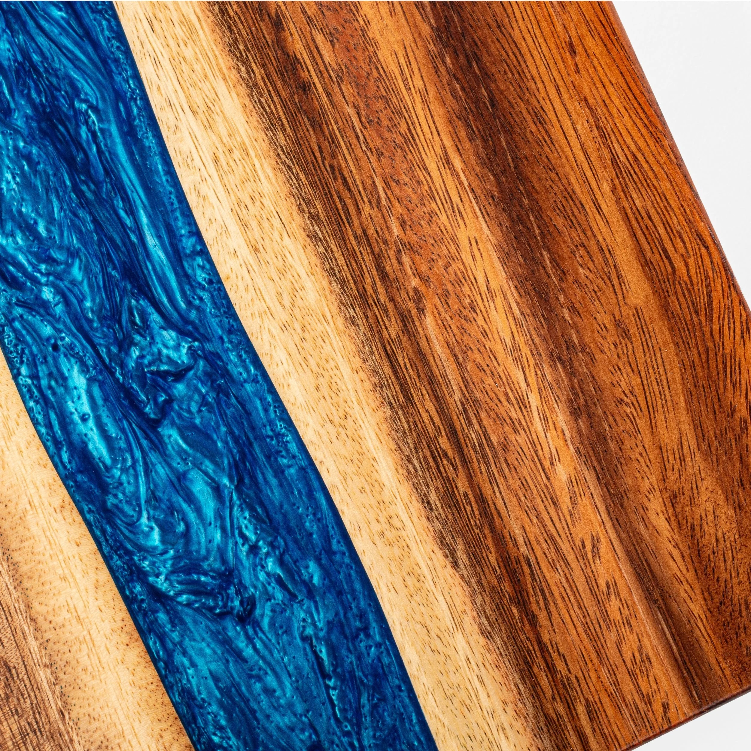 1ft x 2ft Resin & Wood Travel Cornhole Set | Live Edge River Collection - Image 19