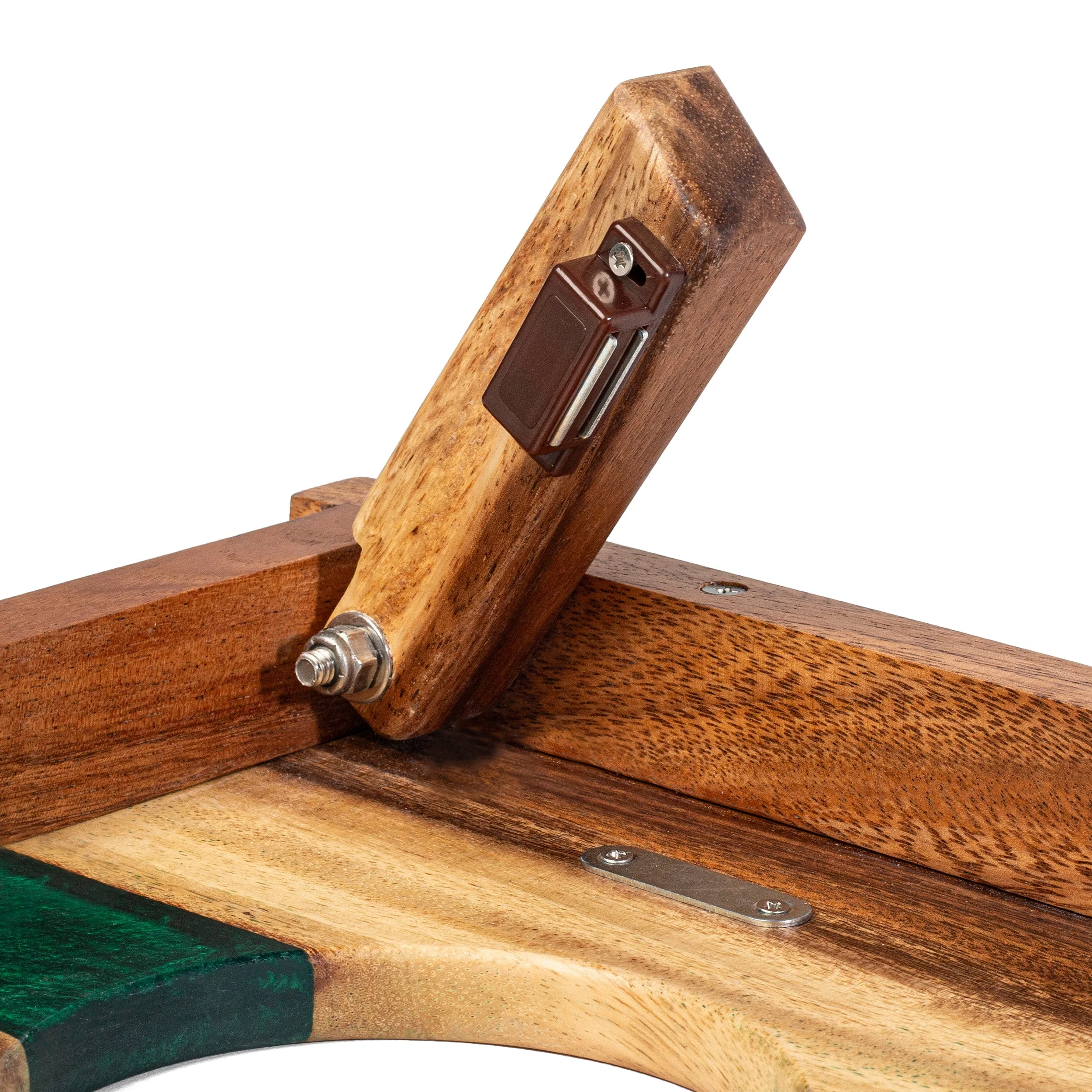 1ft x 2ft Resin & Wood Travel Cornhole Set | Live Edge River Collection - Image 22