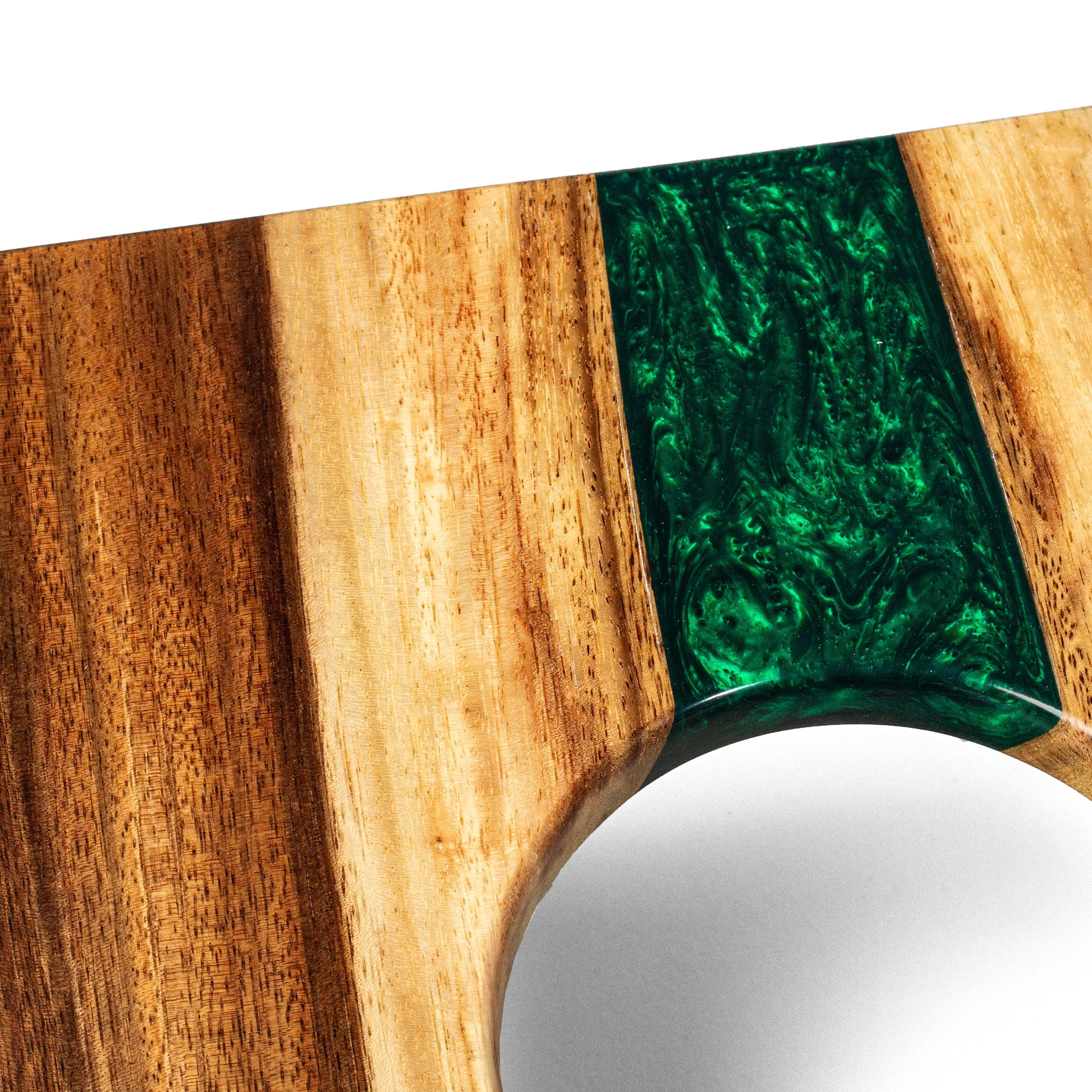1ft x 2ft Resin & Wood Travel Cornhole Set | Live Edge River Collection - Image 24