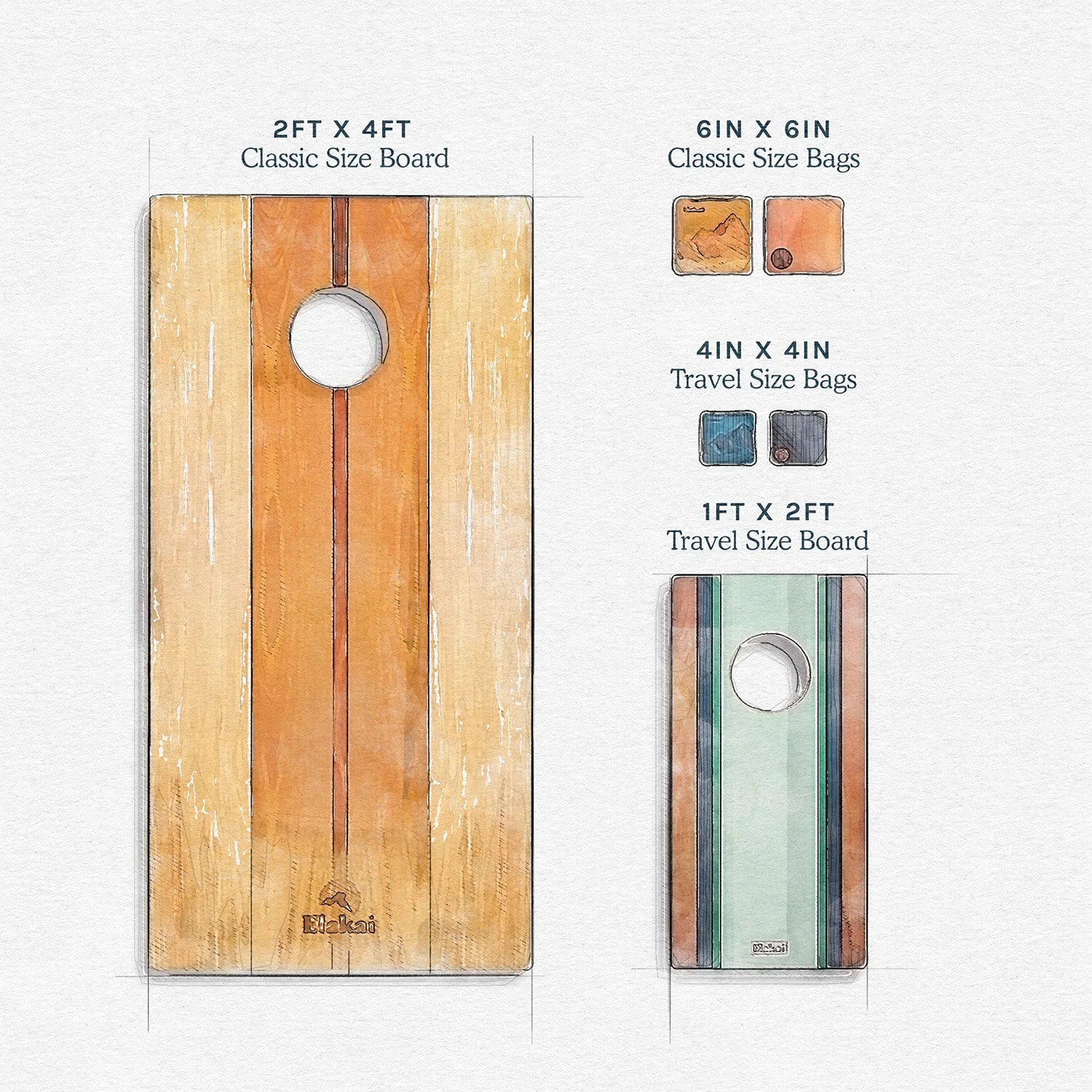 1ft x 2ft Resin & Wood Travel Cornhole Set | Live Edge River Collection - Image 32