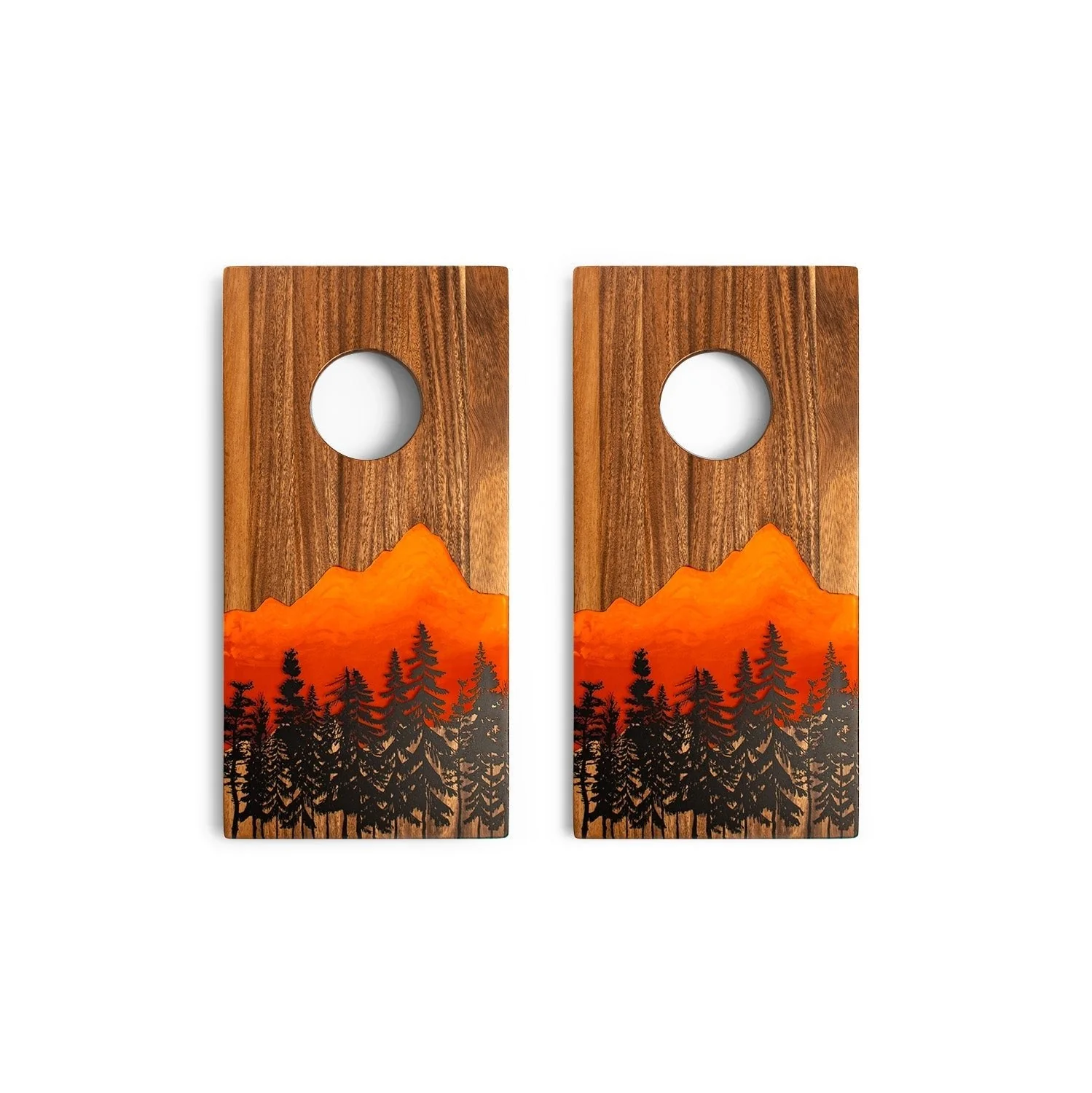 1ft x 2ft Resin & Wood Travel Cornhole Set | Mountain Collection - Image 10