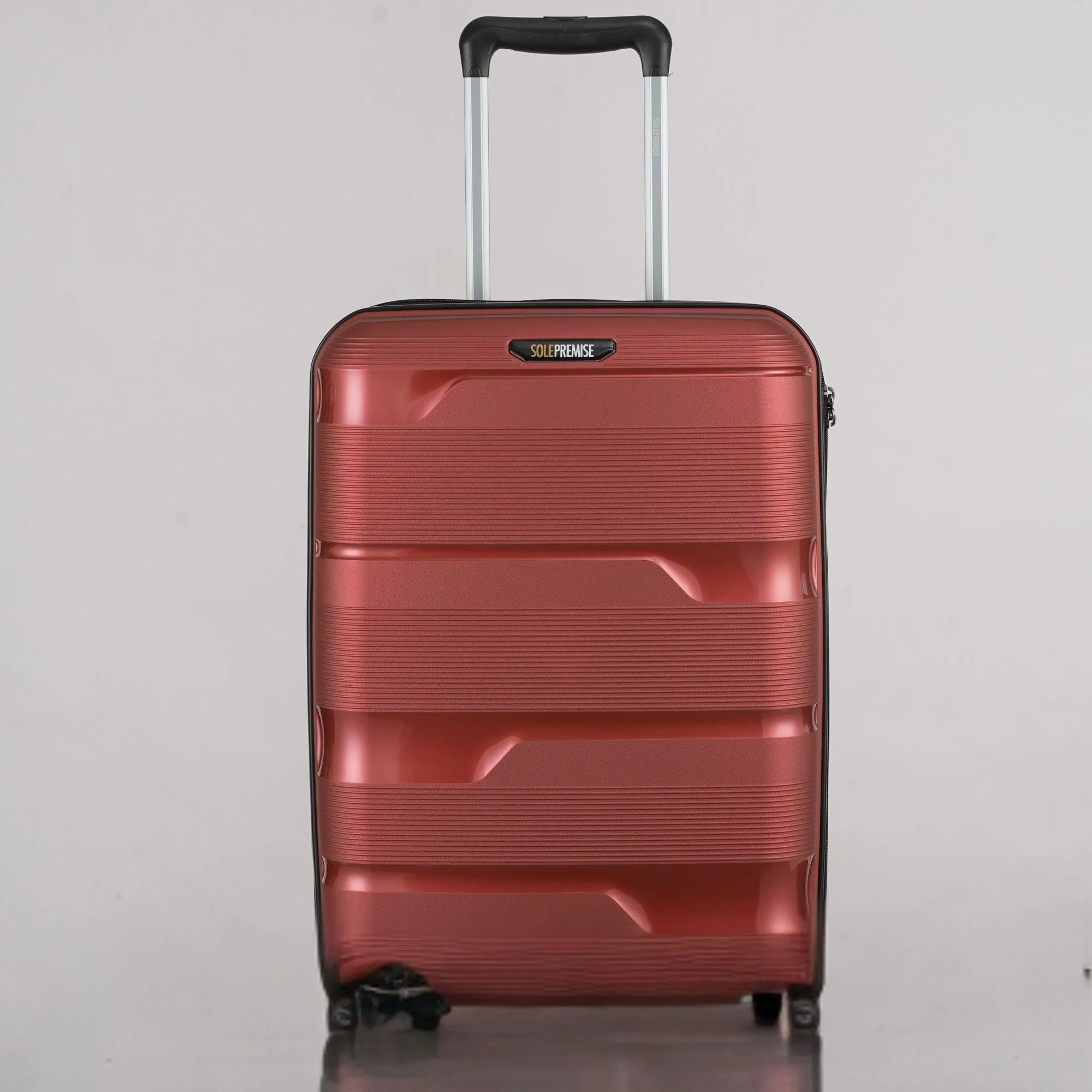 20-inch Red Carry-On Hardcase Roller Luggage with 360° Wheels - Image 5