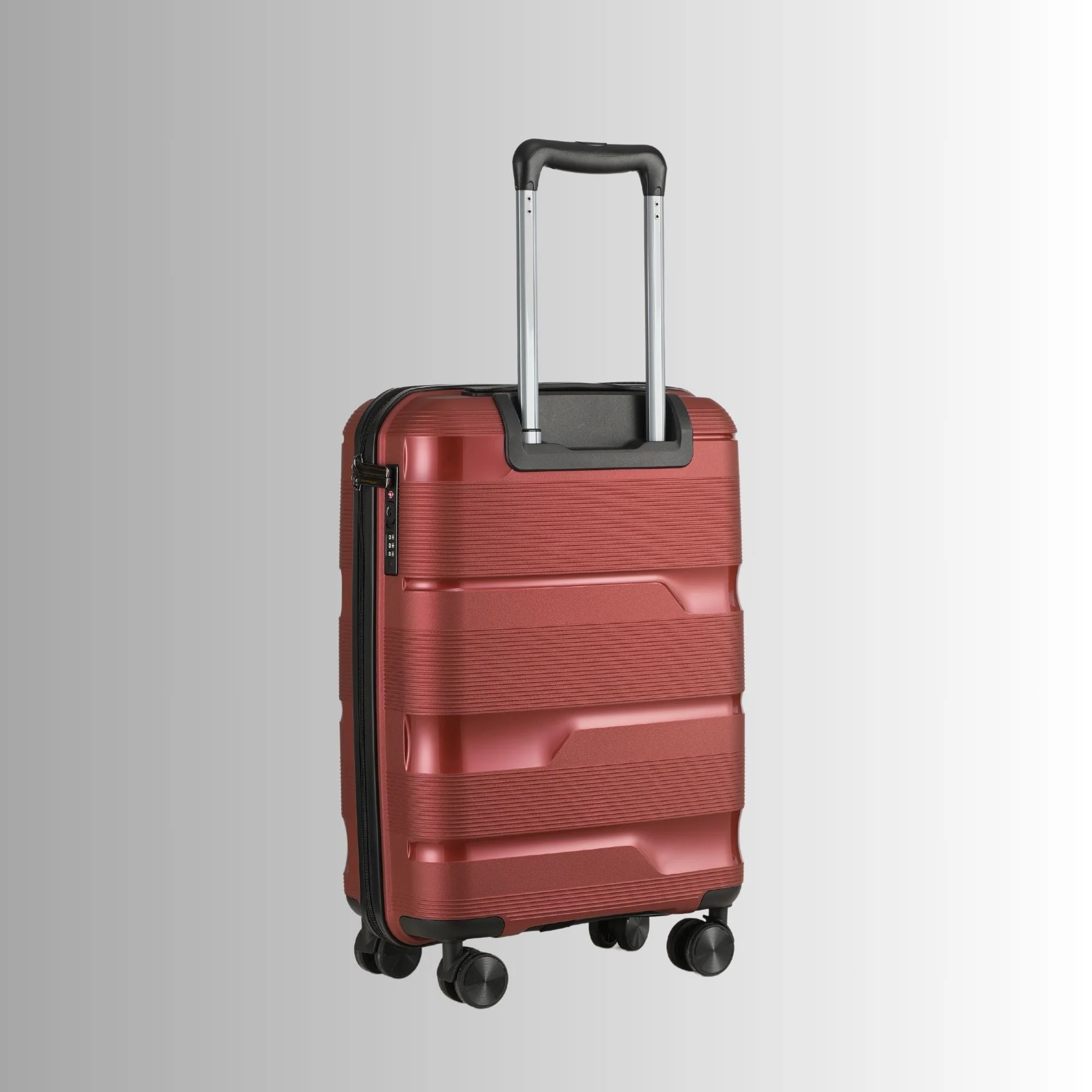 20-inch Red Carry-On Hardcase Roller Luggage with 360° Wheels - Image 6