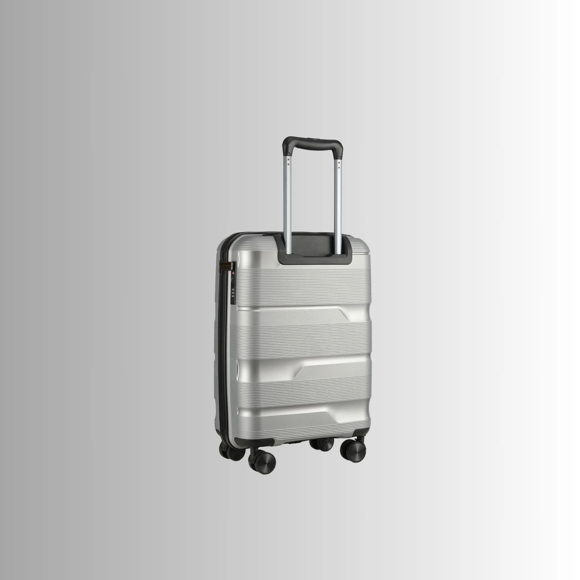 20-inch Silver Carry-On Hardcase Roller Luggage with 360° Wheels - Image 6
