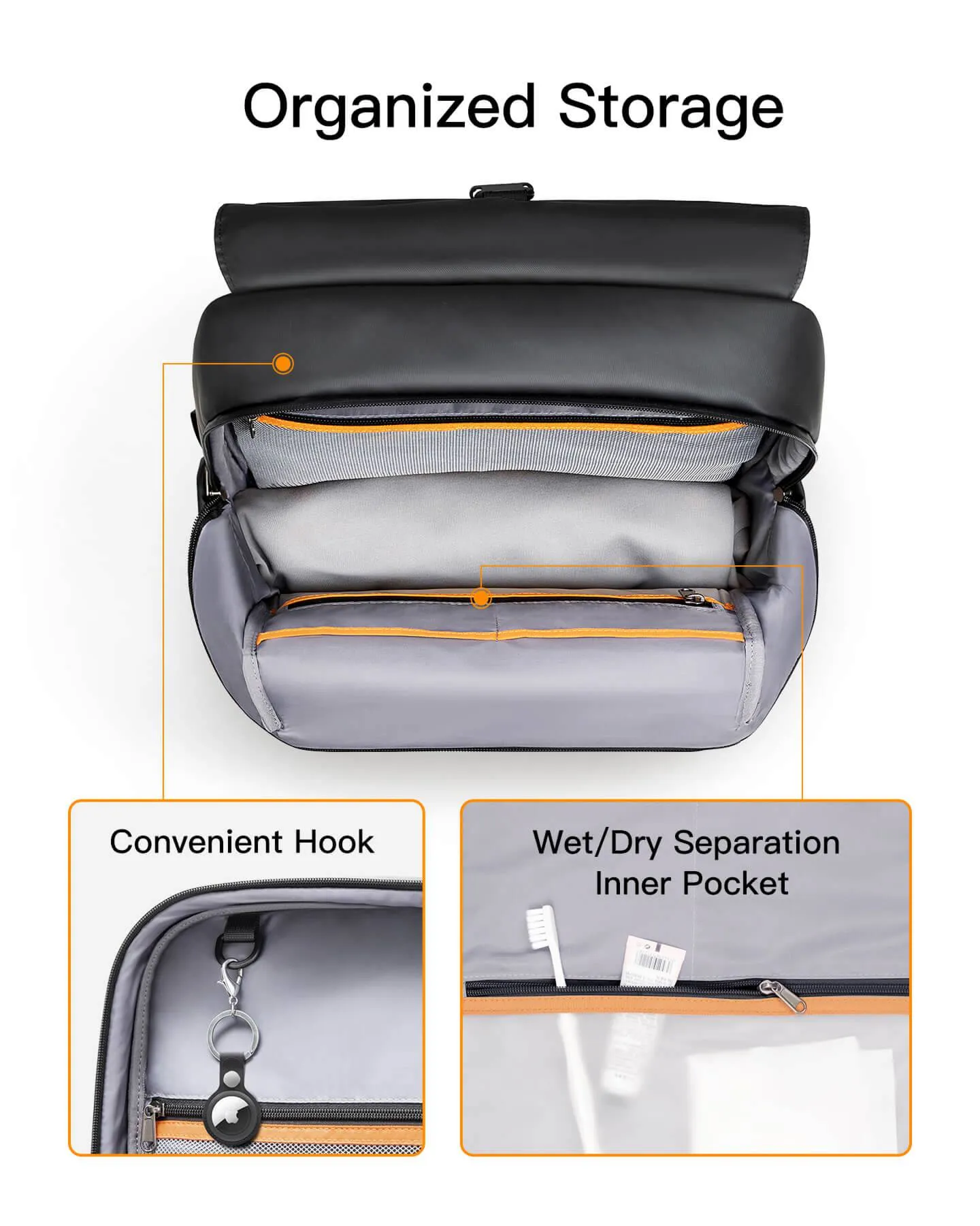 22.8L Splashproof & Expandable Backpack, BP01006 - Image 4