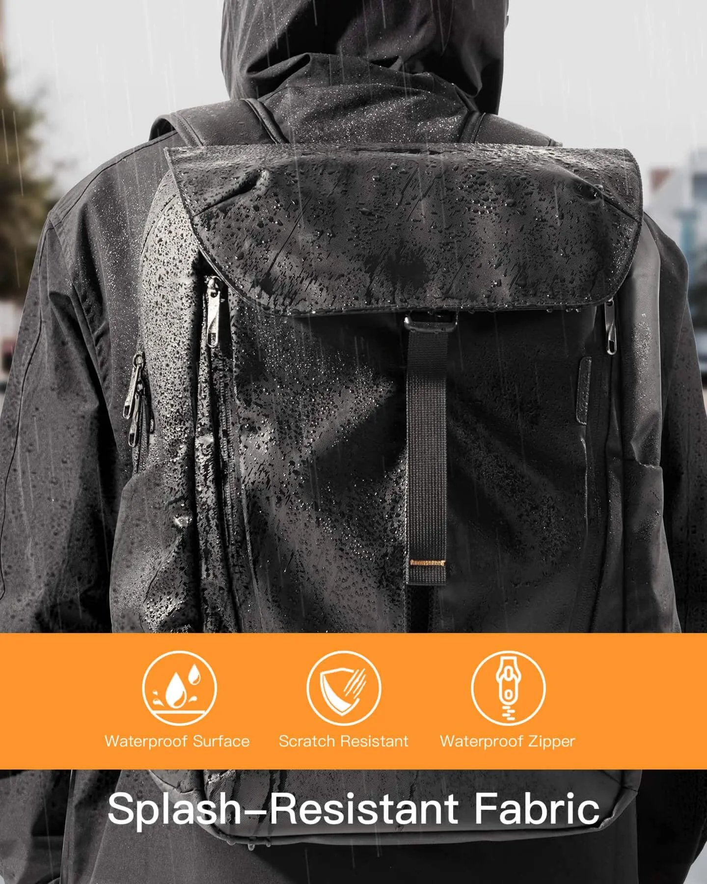 22.8L Splashproof & Expandable Backpack, BP01006 - Image 6