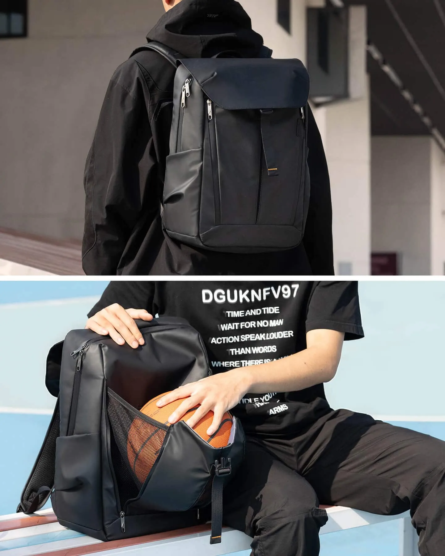 22.8L Splashproof & Expandable Backpack, BP01006 - Image 7