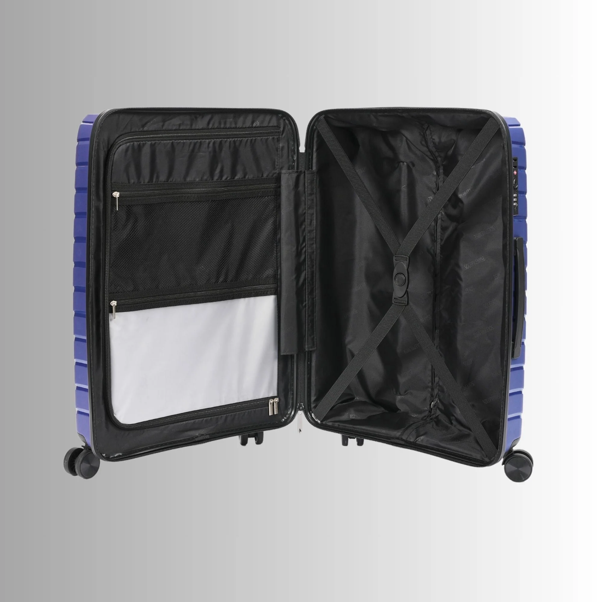 24-inch Blue Hardcase Roller Luggage with 360° Wheels & TSA Lock - Image 2