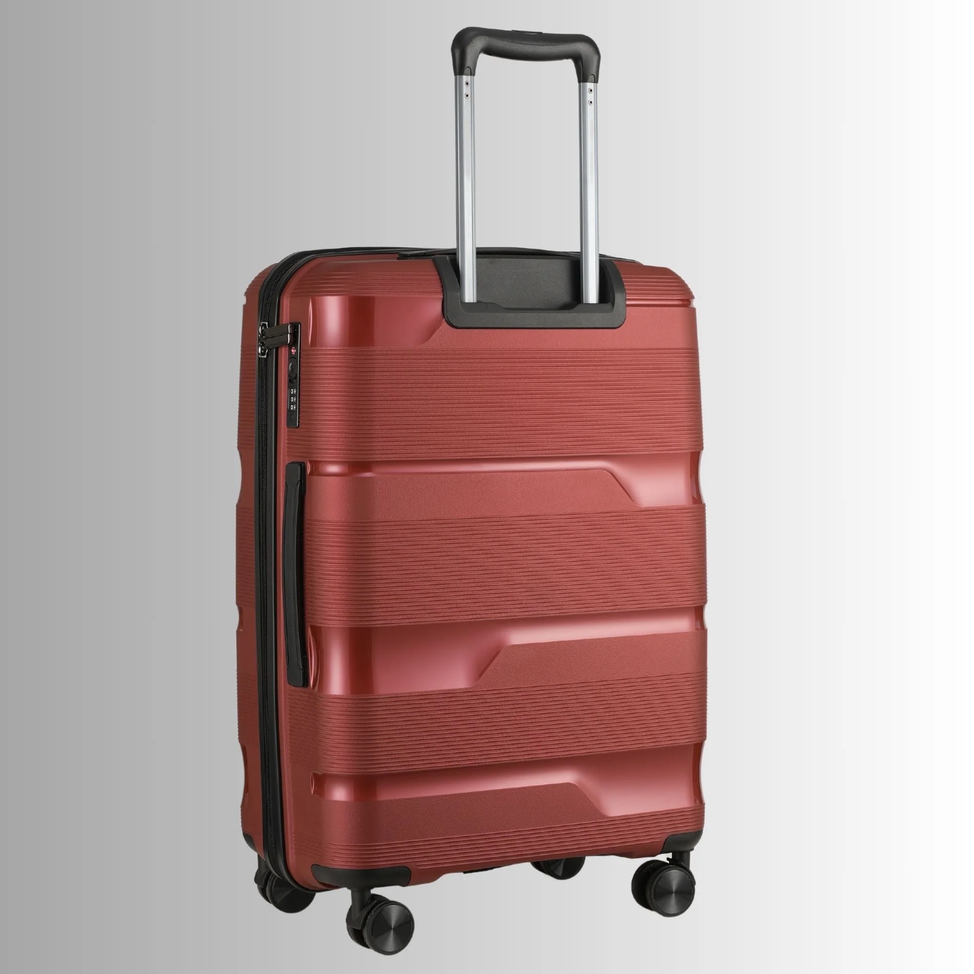 24-inch Red Hardcase Roller Luggage with 360° Wheels & TSA Lock - Image 3
