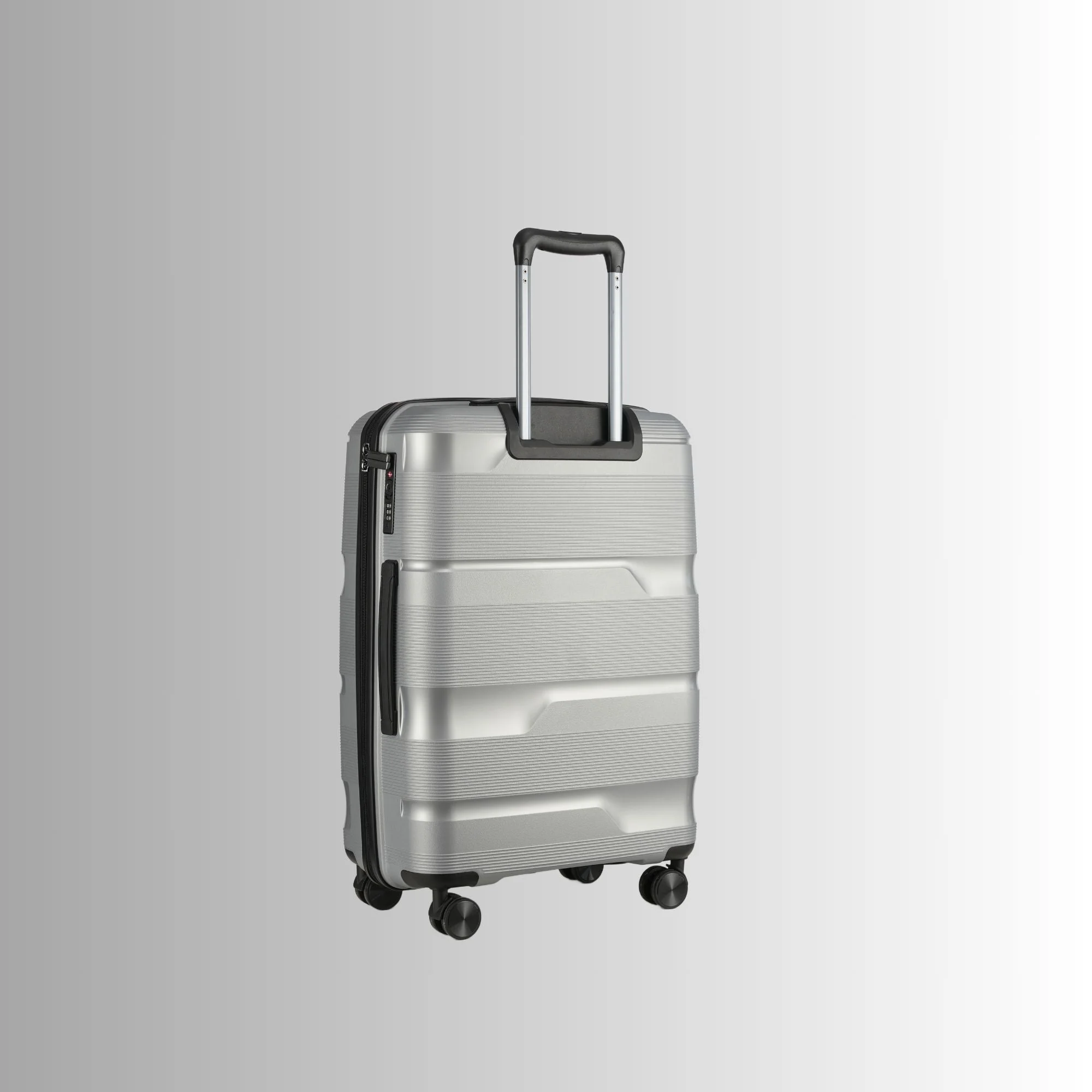 24-inch Silver Hardcase Roller Luggage with 360° Wheels & TSA Lock - Image 3