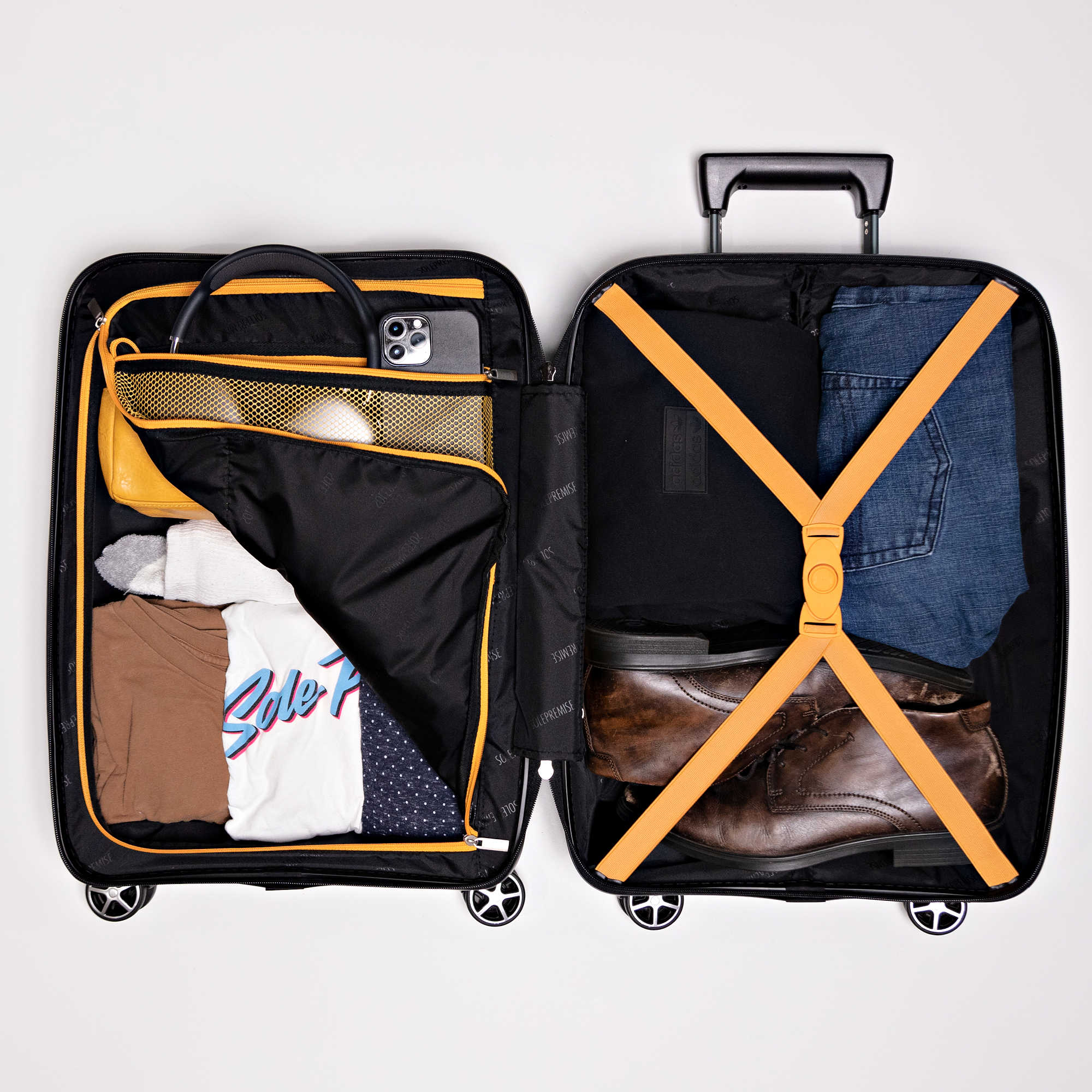 28-inch Black Hardcase Roller Luggage with 360° Wheels & TSA Lock - Image 3