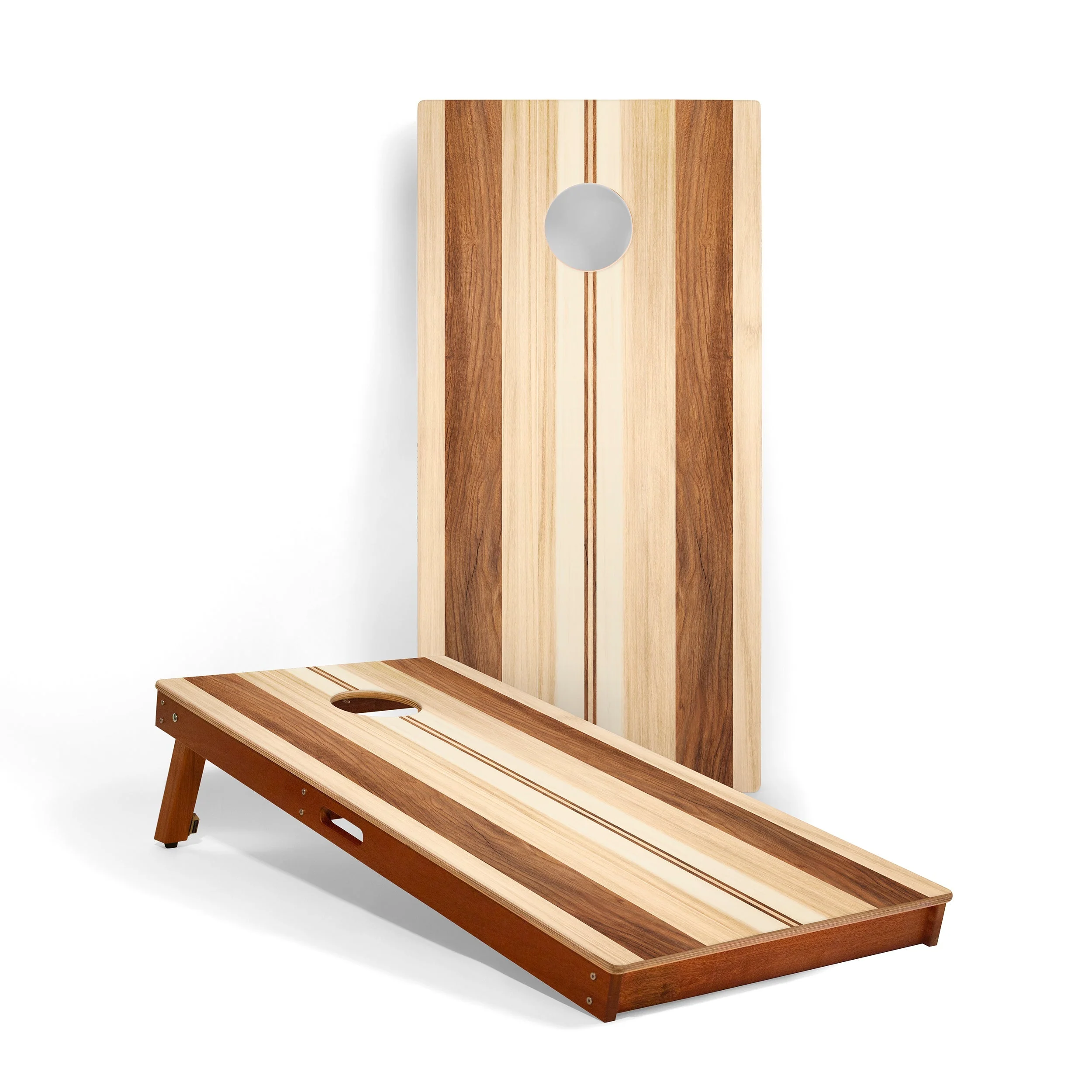 2ft x 4ft Graphic Wood Classic Cornhole Set | Natural Surf Beach Collection - Image 13