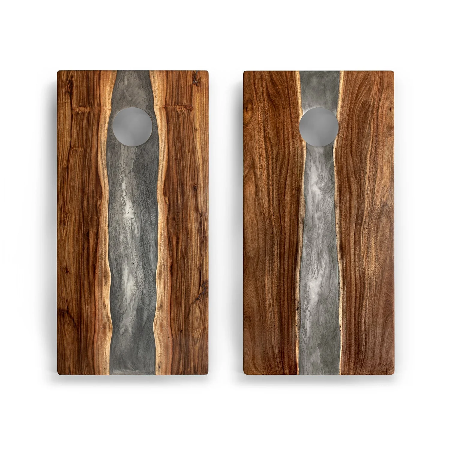 2ft x 4ft Resin & Wood Classic Cornhole Set | Live Edge River Collection - Image 24