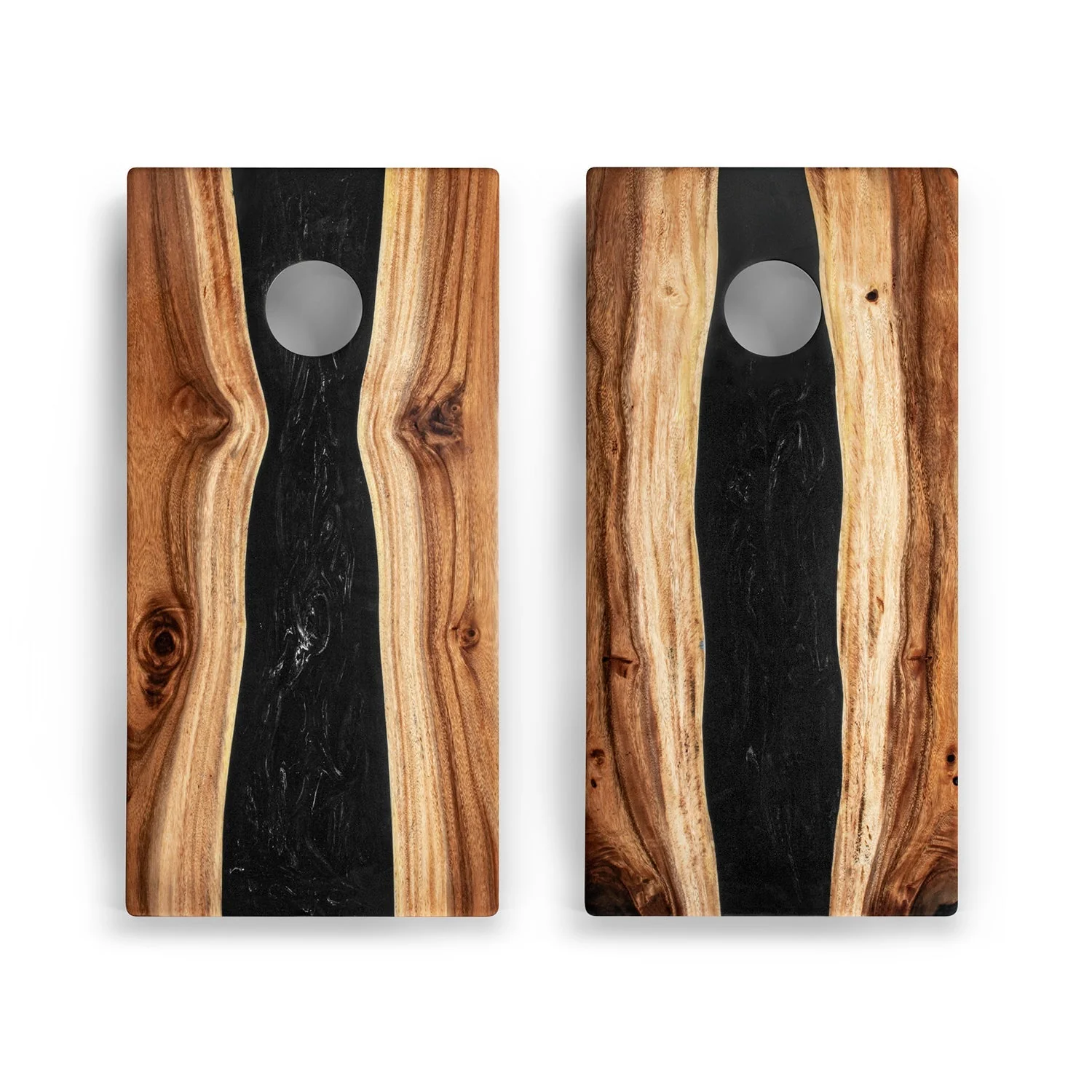 2ft x 4ft Resin & Wood Classic Cornhole Set | Live Edge River Collection - Image 34
