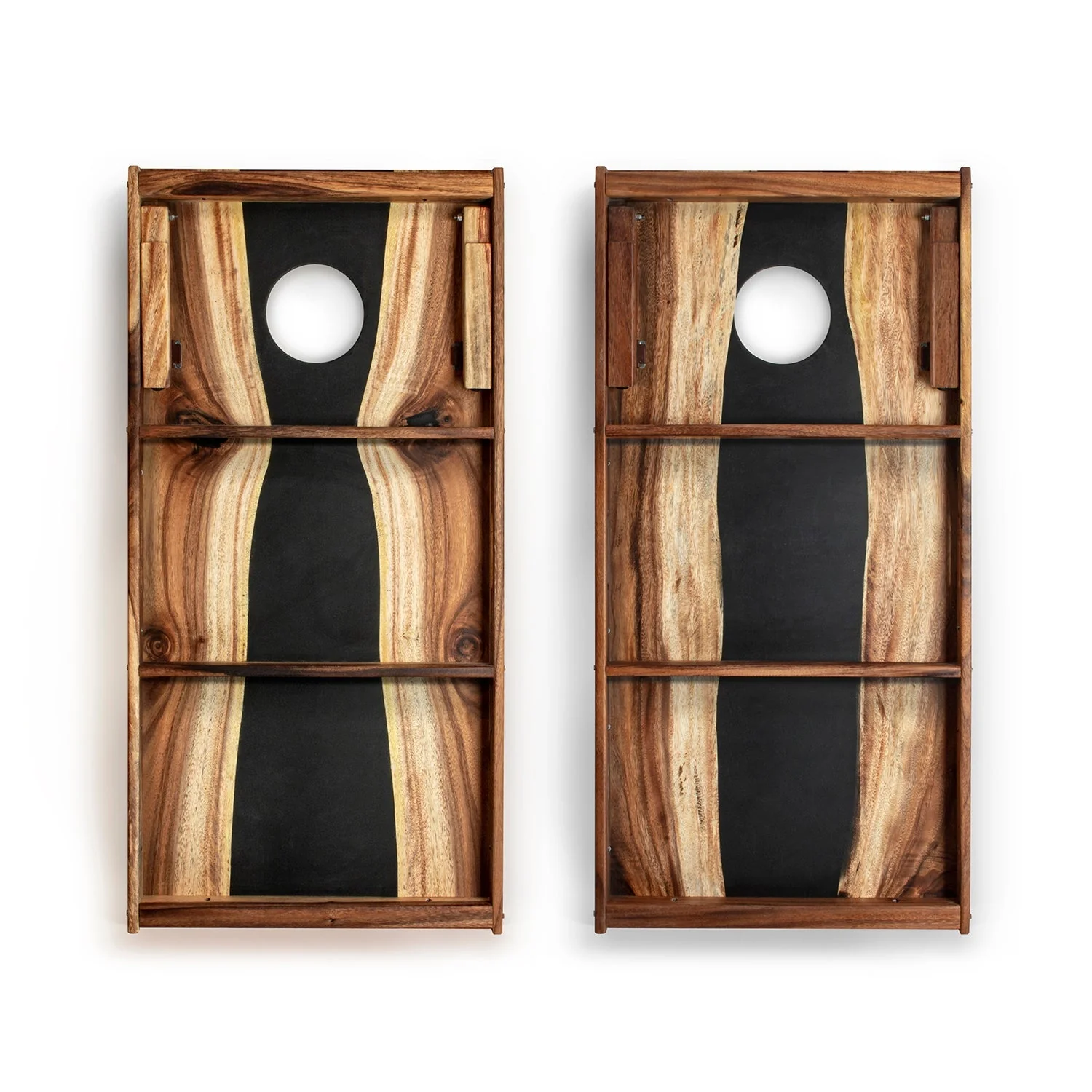 2ft x 4ft Resin & Wood Classic Cornhole Set | Live Edge River Collection - Image 35