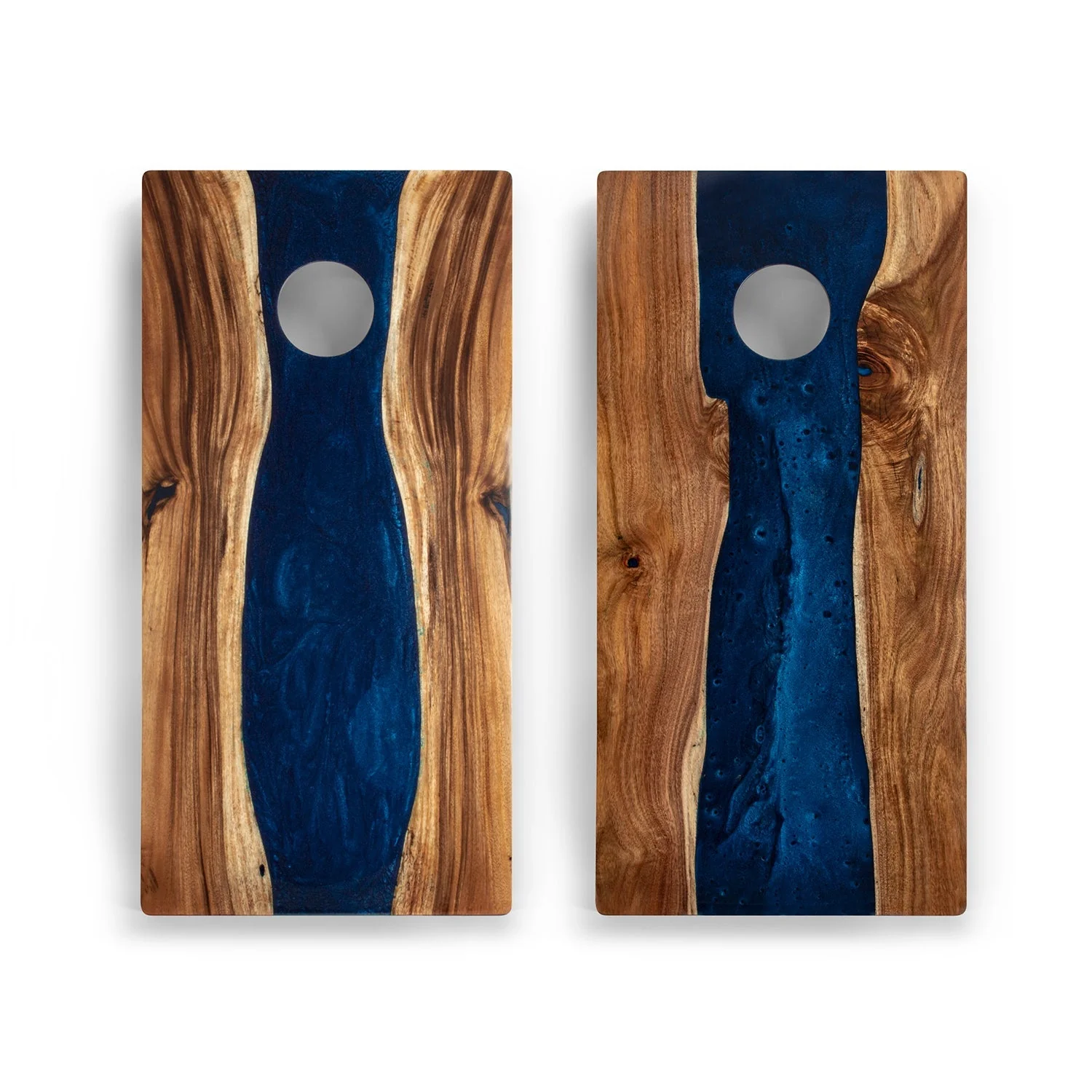 2ft x 4ft Resin & Wood Classic Cornhole Set | Live Edge River Collection - Image 4