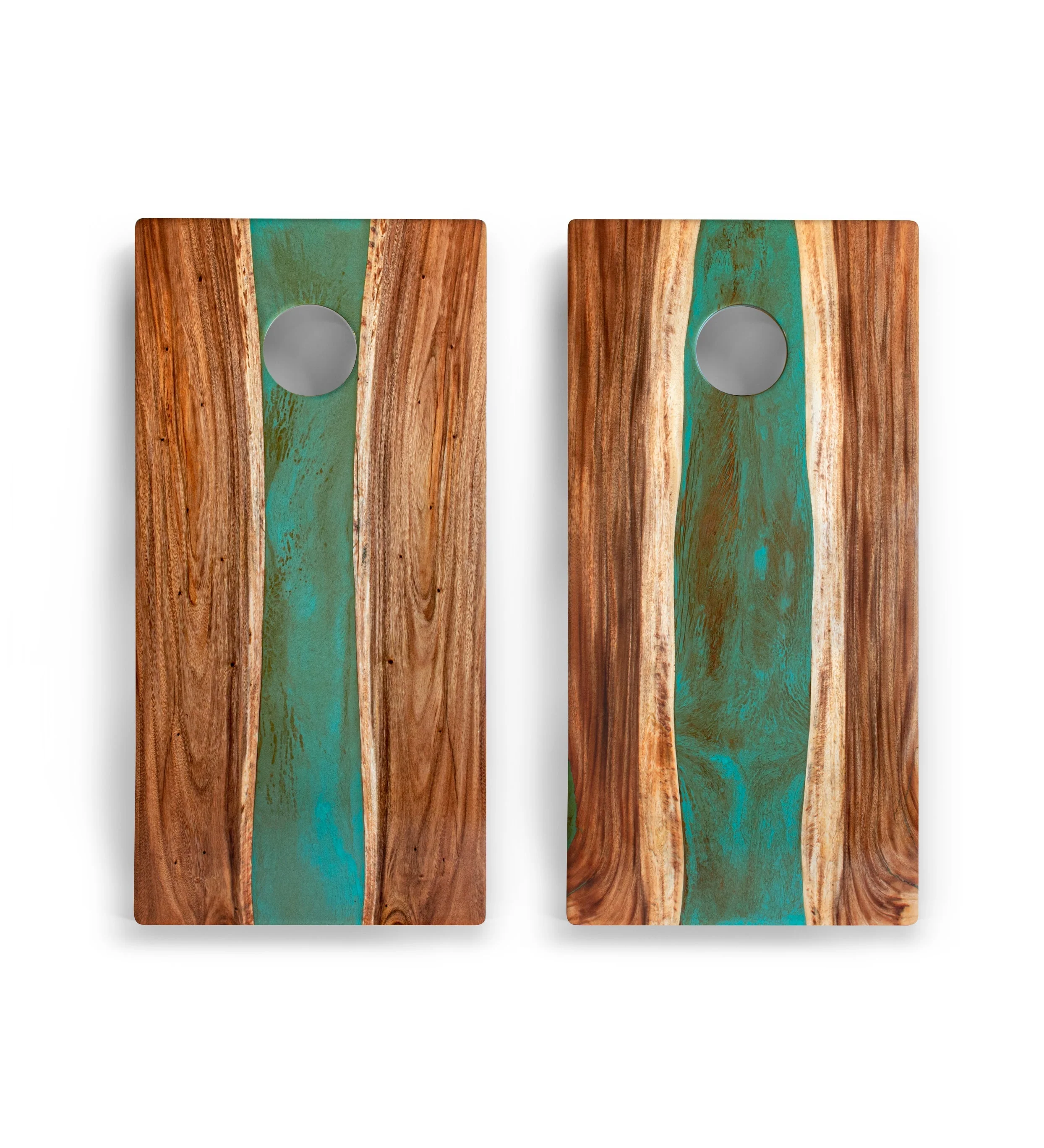 2ft x 4ft Resin & Wood Classic Cornhole Set | Live Edge River Collection - Image 43