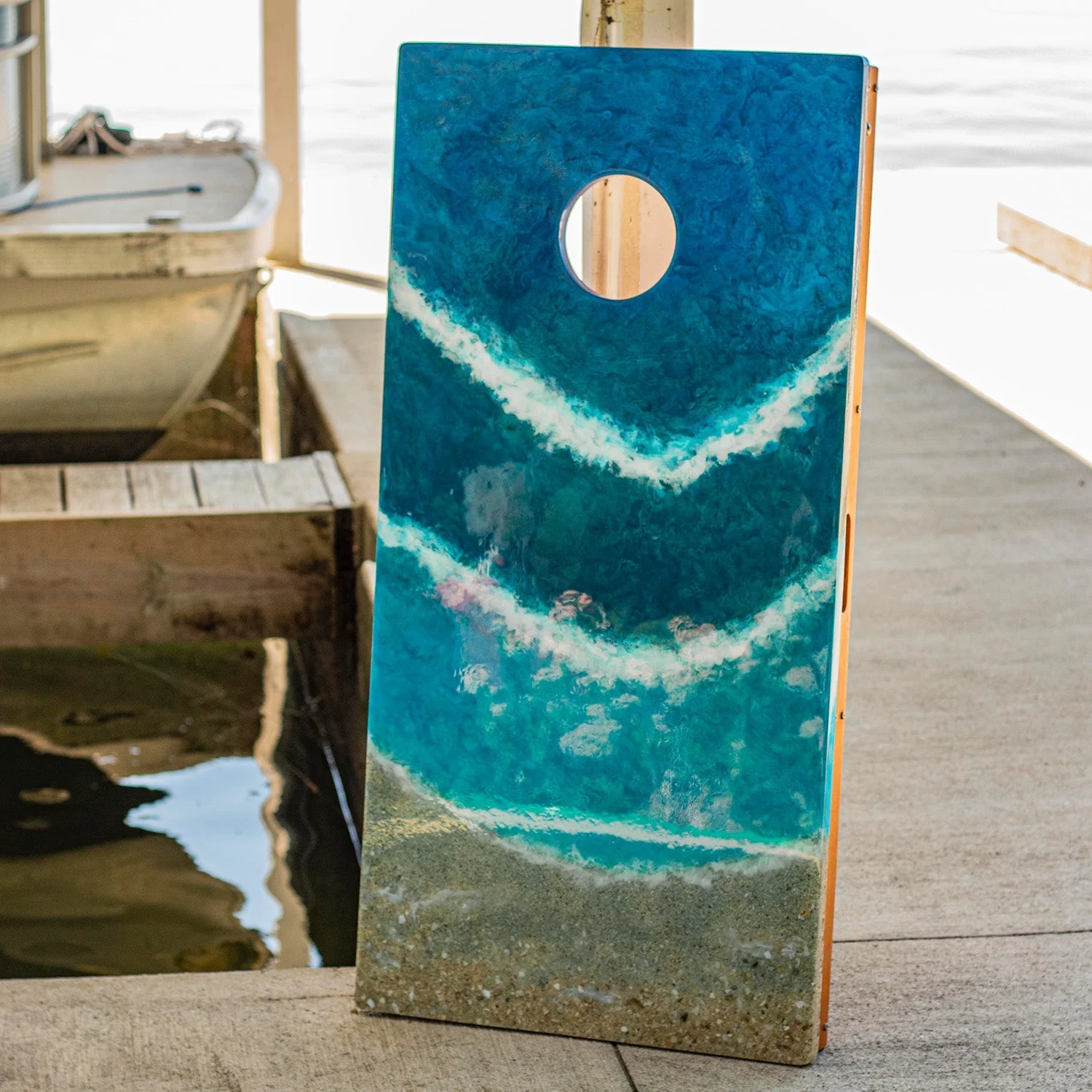 2x4 The Beach Epoxy Resin Cornhole Boards - Image 2
