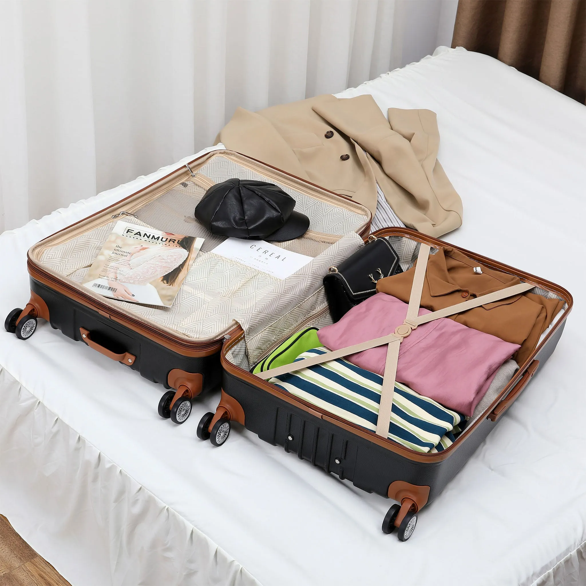 Collins 3 Piece Expandable Retro Luggage Set - Image 3