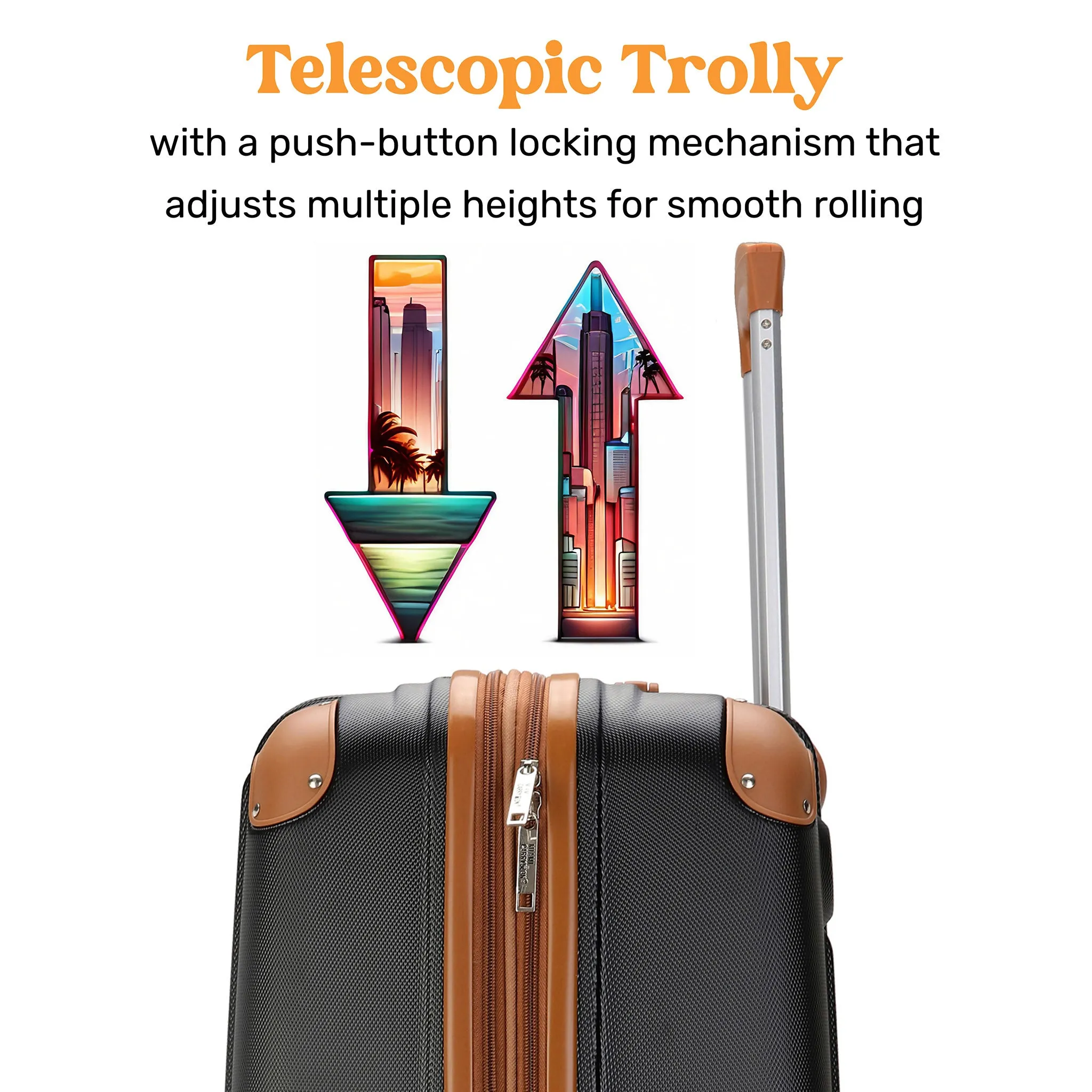 Collins 3 Piece Expandable Retro Luggage Set - Image 4
