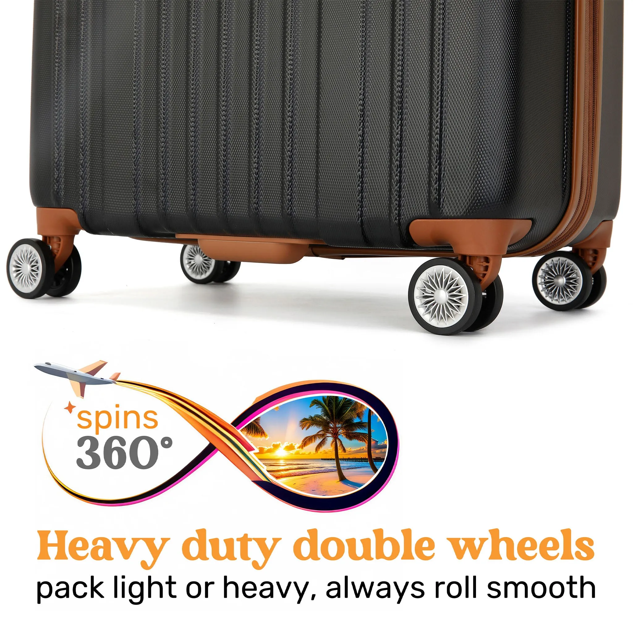 Collins 3 Piece Expandable Retro Luggage Set - Image 5