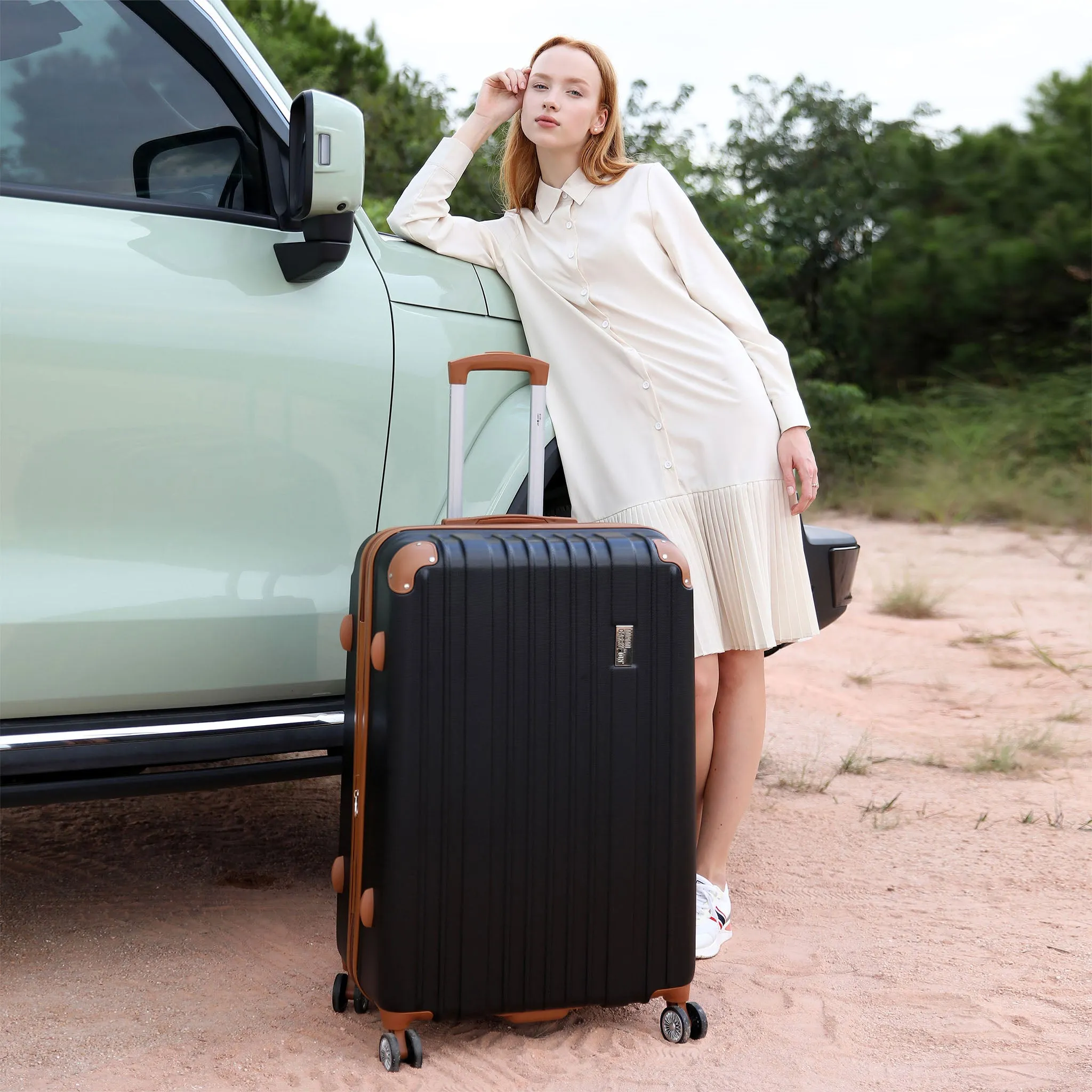 Collins 3 Piece Expandable Retro Luggage Set - Image 7
