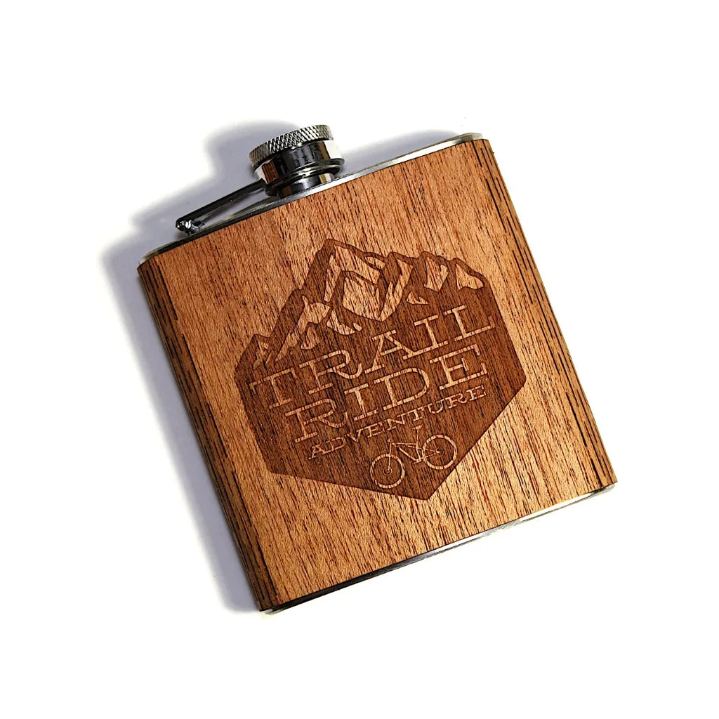 6 oz. Wooden Hip Flask (Trail Ride Collection) - Image 5