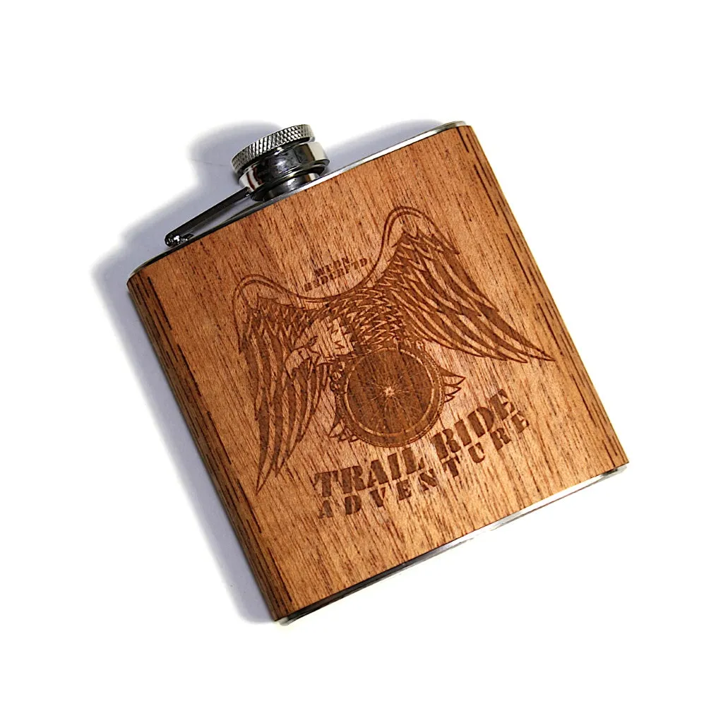 6 oz. Wooden Hip Flask (Trail Ride Collection) - Image 6