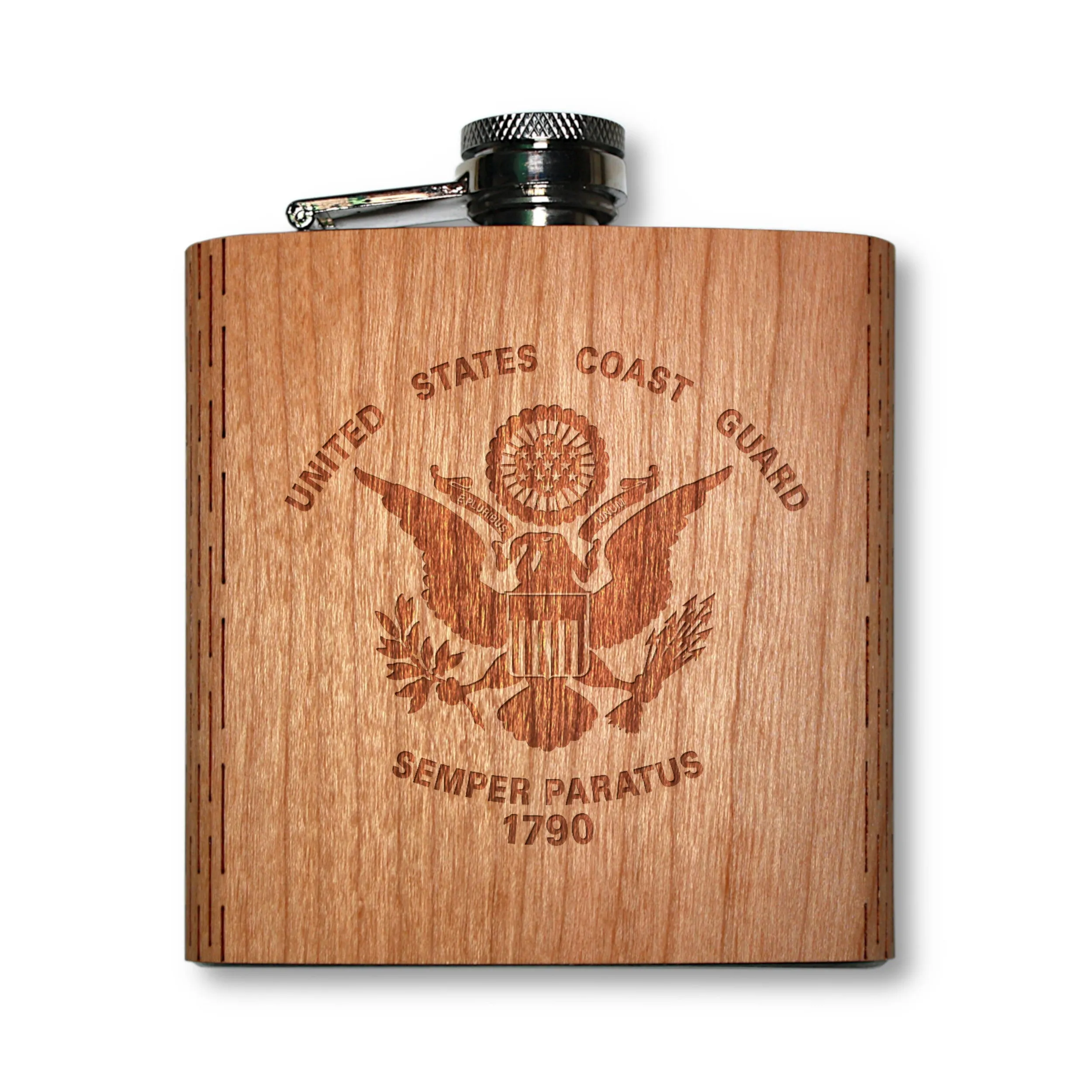 6 oz. Wooden Hip Flask (US Military Collection) - Image 6