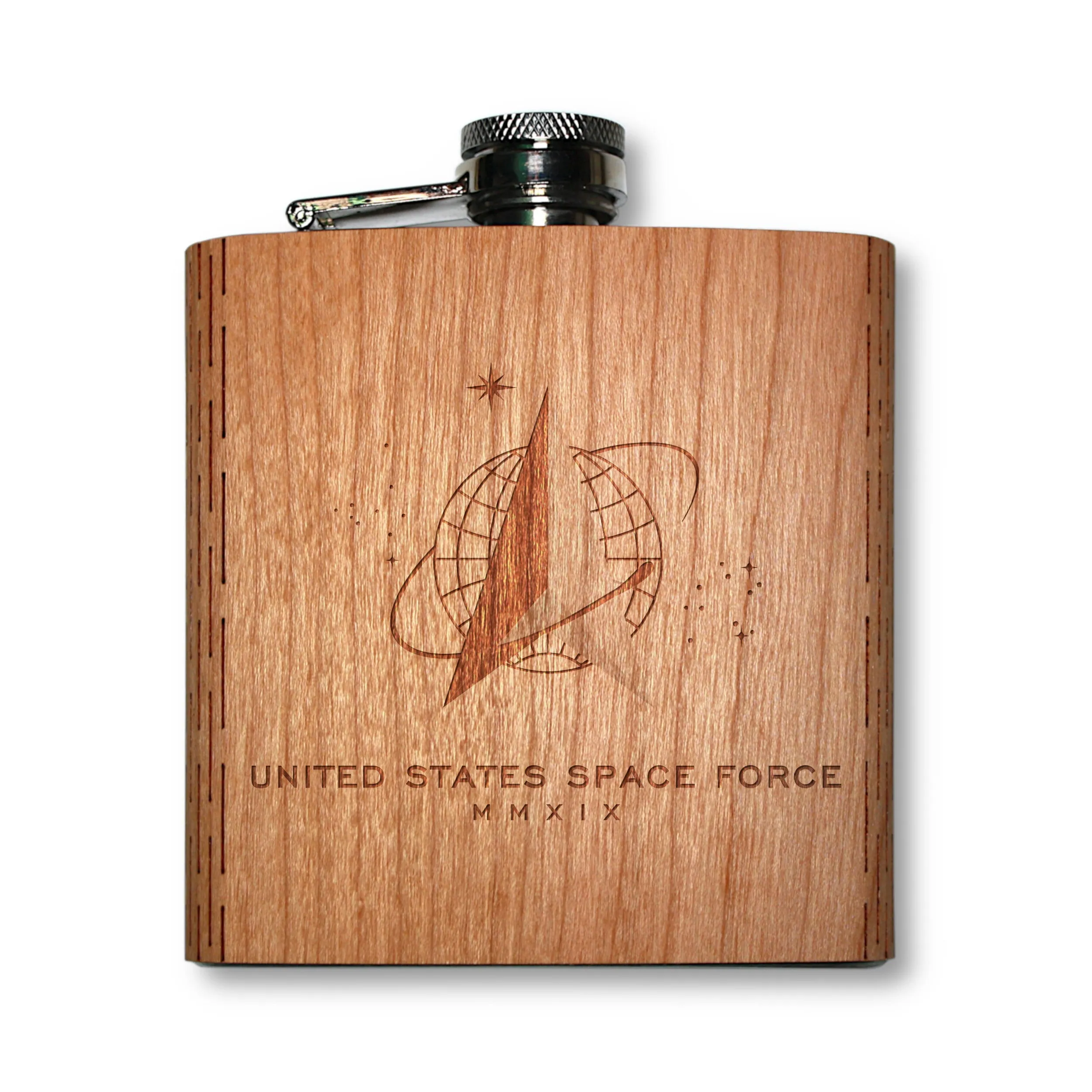 6 oz. Wooden Hip Flask (US Military Collection) - Image 9